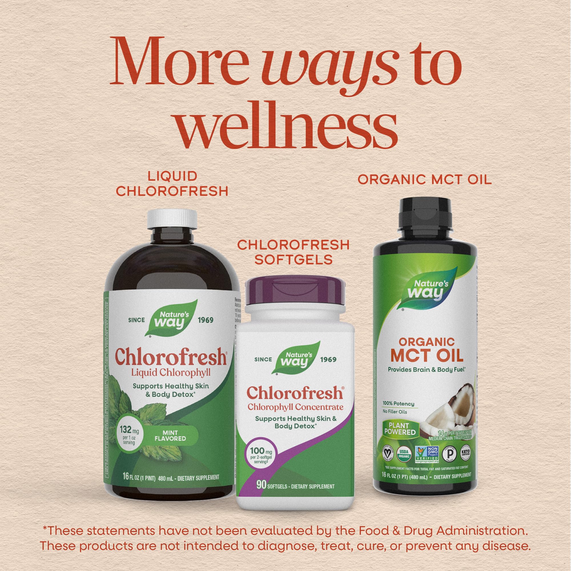 Nature's Way Chlorofresh Liquid Chlorophyll, Chlorophyllin Copper Complex, Internal Deodorant Supplement, Supports Healthy Skin and Detox Pathways*, Mint Flavored, 16 fl oz - Image 7