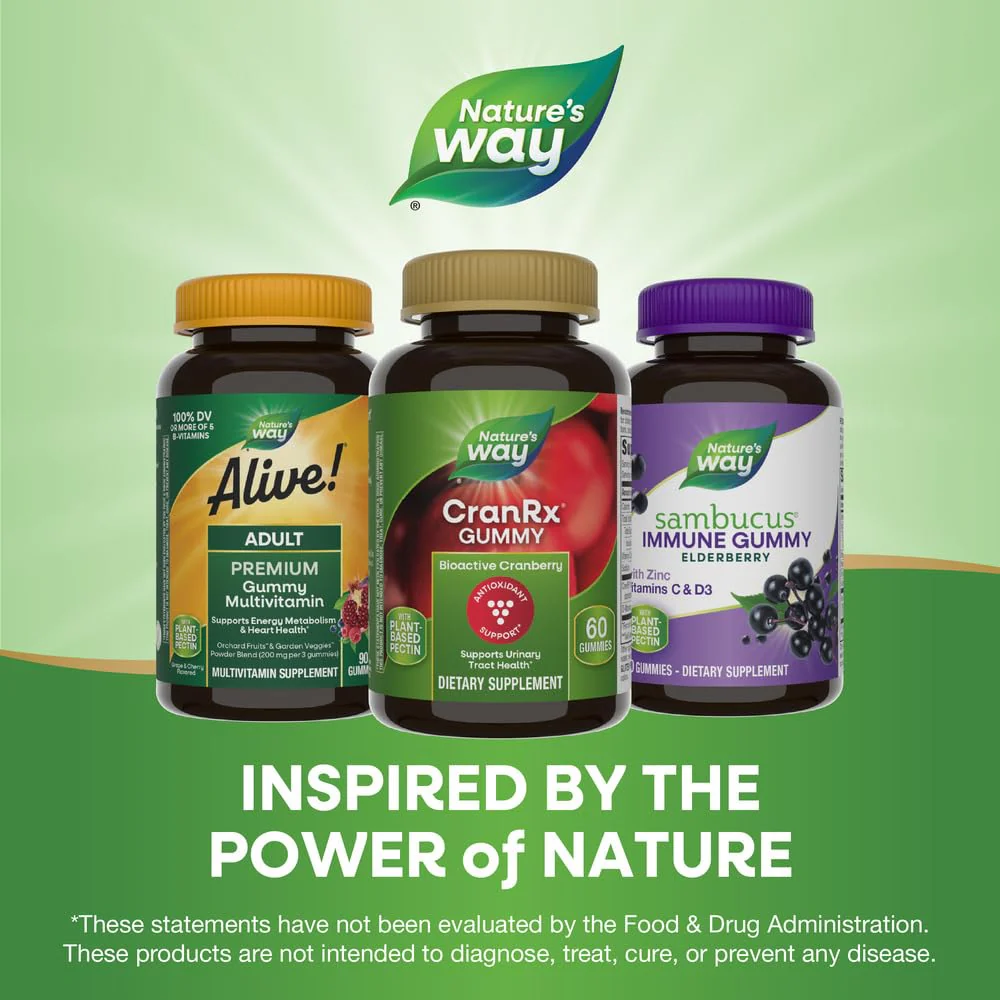 Nature's Way CranRx Gummy Urinary Health BioActive Cranberry + D-Manonse + Vitamin C, 60 Gummies - Image 2