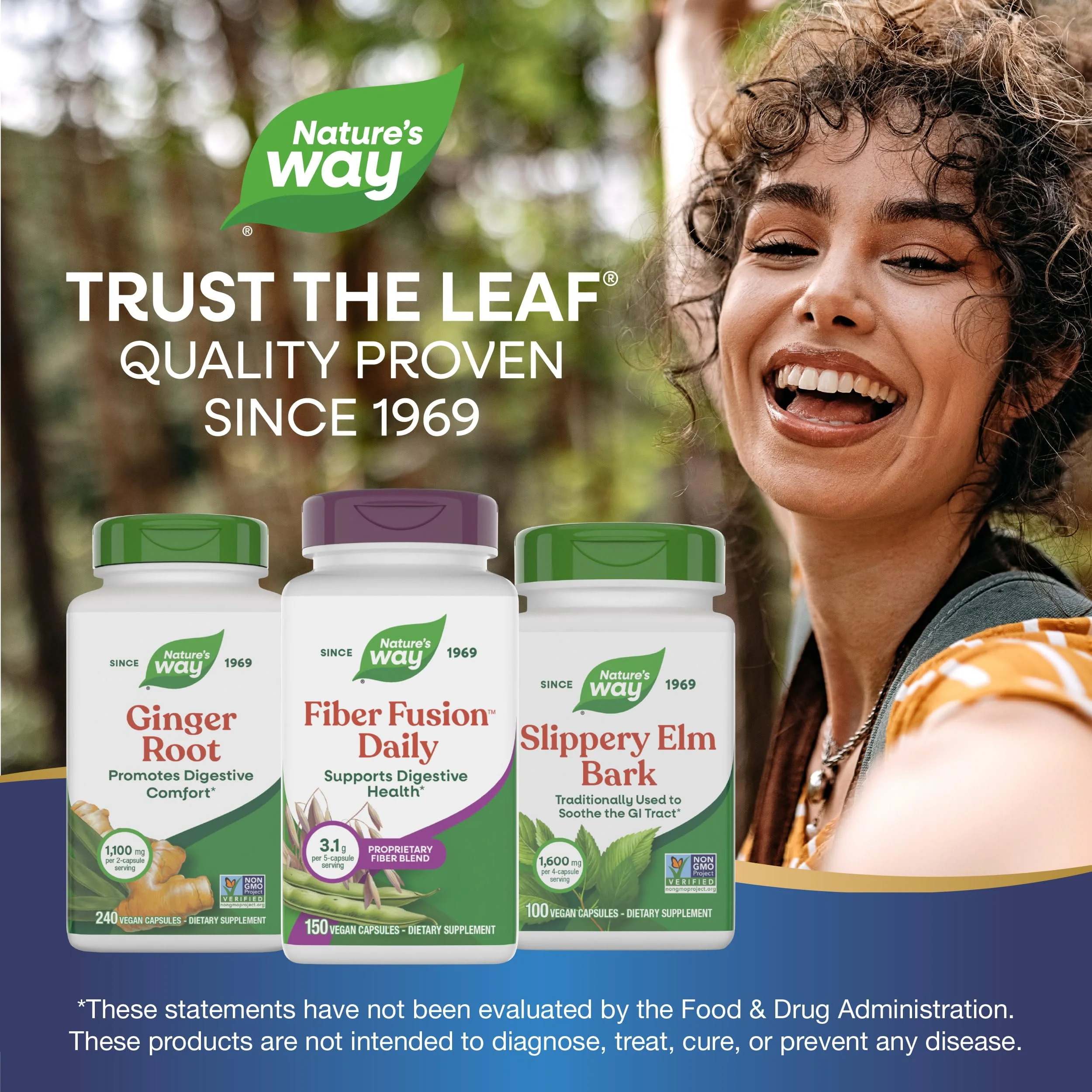 Nature's Way Fiber Fusion Daily, Psyllium Husk Capsules with Oat Bran, Guar Gum, Pectin, Digestive Health Support*, Vegan, 150 Capsules (Packaging May Vary),(Pack of 2) - Image 2