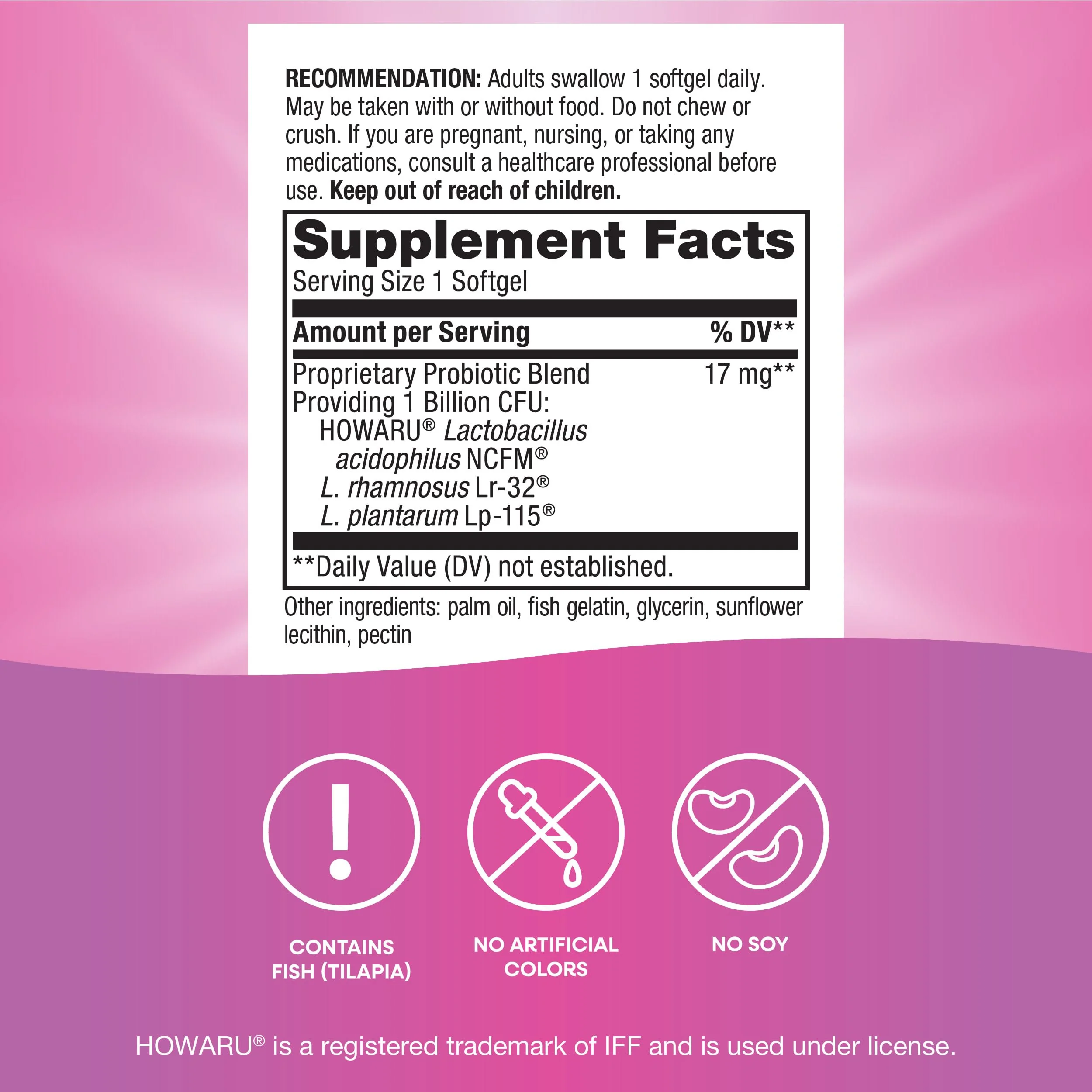Nature's Way Women's Probiotic Pearls, Supports Vaginal and Digestive Health*, 1 Billion Live Cultures, Protects Against Occasional Bloating & Constipation*, Easy-to-Swallow Softgels, 90 Count - Image 6