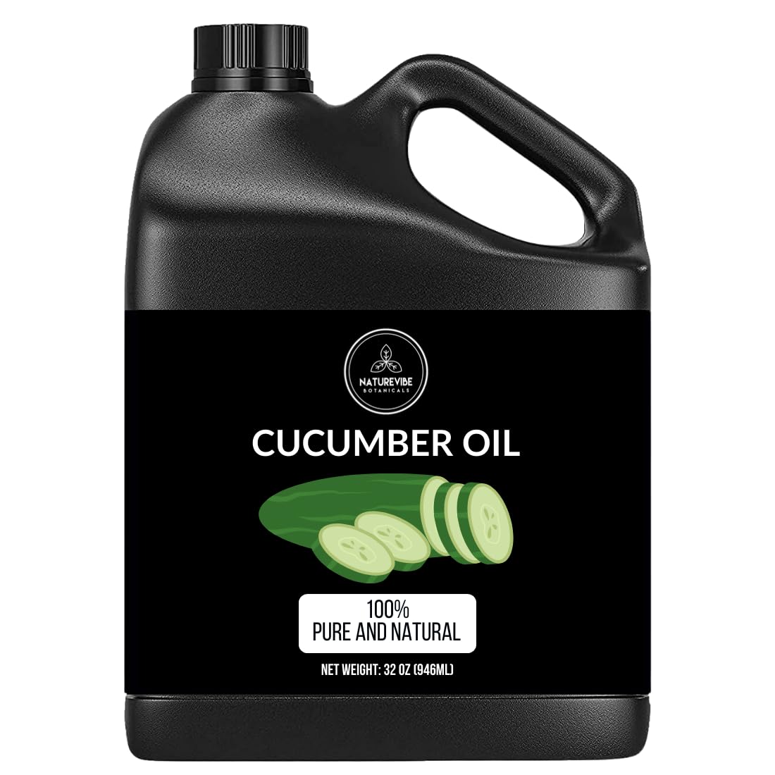 Naturevibe Botanicals Cucumber Oil 32 Ounces | 100% Pure and Natural | Great for Skin Care and Hair Care - Image 2