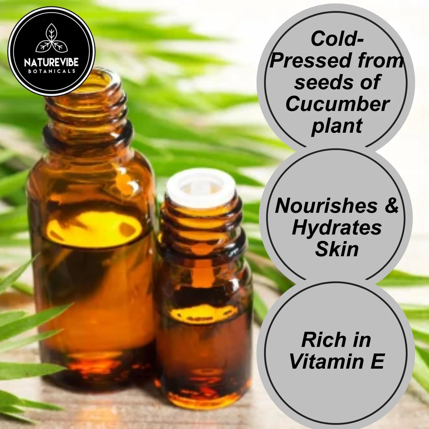 Naturevibe Botanicals Cucumber Oil 32 Ounces | 100% Pure and Natural | Great for Skin Care and Hair Care - Image 3