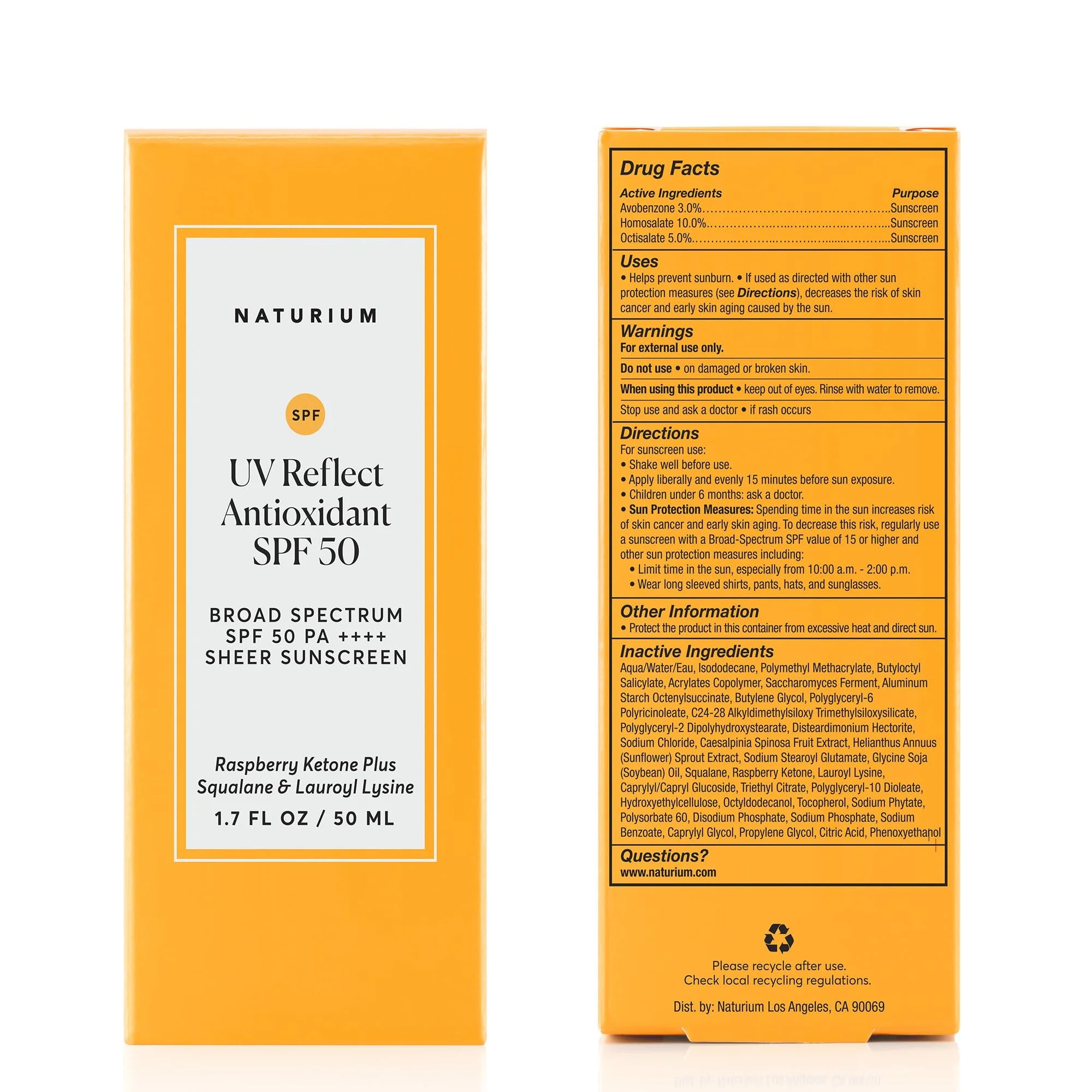 Naturium UV Reflect Antioxidant, Broad Spectrum SPF 50 PA ++++ Sheer Sunscreen, Lightweight Face & Skin Protector with Soft Matte Finish, 1.7 oz - Image 3