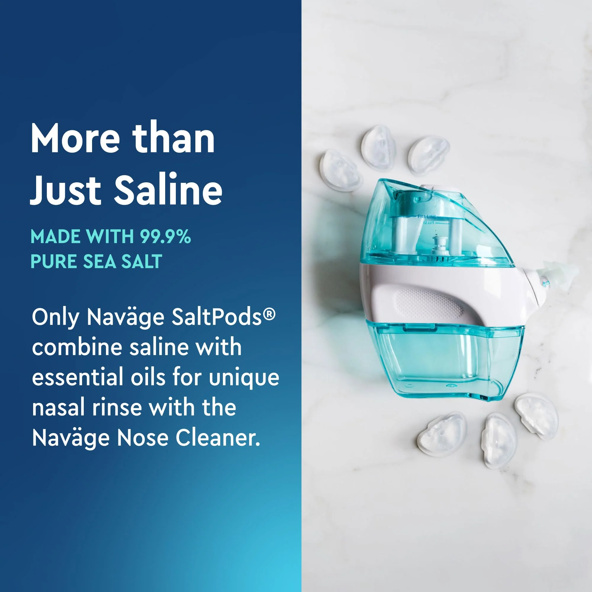 Navage® Salt Pods Refills Daytime & Nighttime 3 30-Packs (45 Each Variety) - Morning & Night Congestion Relief, Designed for the Nose Cleaner, Sinus Rinse for Better Breathing Around The Clock - Image 8