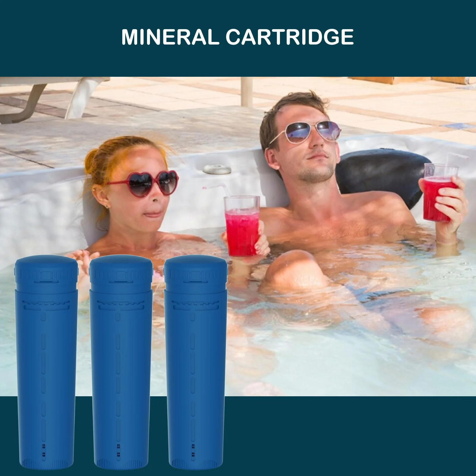 Nayoku Mineral Cartridge Replacement Compatible with Frog @Ease in-Line SmartChlor Mineral Cartridge System for Marquis, Caldera, Artesian & Hot Springs Spas CYA Free, for up to 600 Gallons (3 Pack) - Image 2
