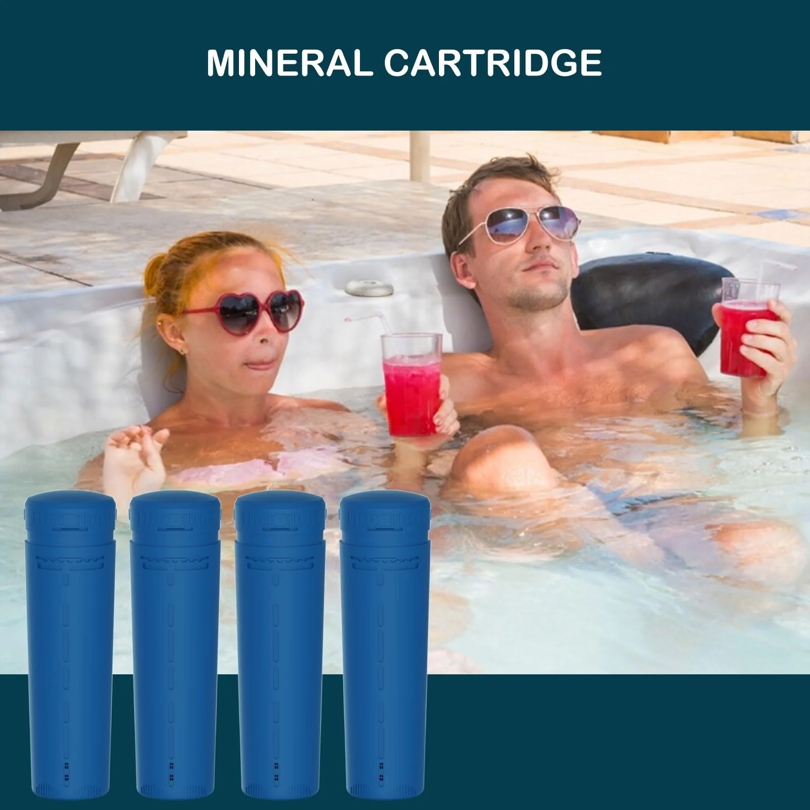 Nayoku Mineral Cartridge Replacement Compatible with Frog @Ease in-Line SmartChlor Mineral Cartridge System for Marquis, Caldera, Artesian & Hot Springs Spas CYA Free, for up to 600 Gallons (4 Pack) - Image 4