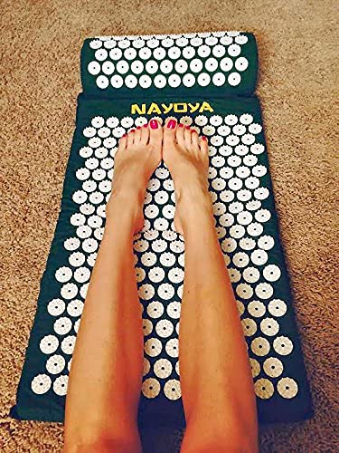 NAYOYA Bellababy Back and Neck Pain Relief - Acupressure Mat and Pillow Set - Relieves Stress, Back, Neck, and Sciatic Pain - Comes in a Carry Case for Storage and Travel - As Seen in USA Today, White - Image 7