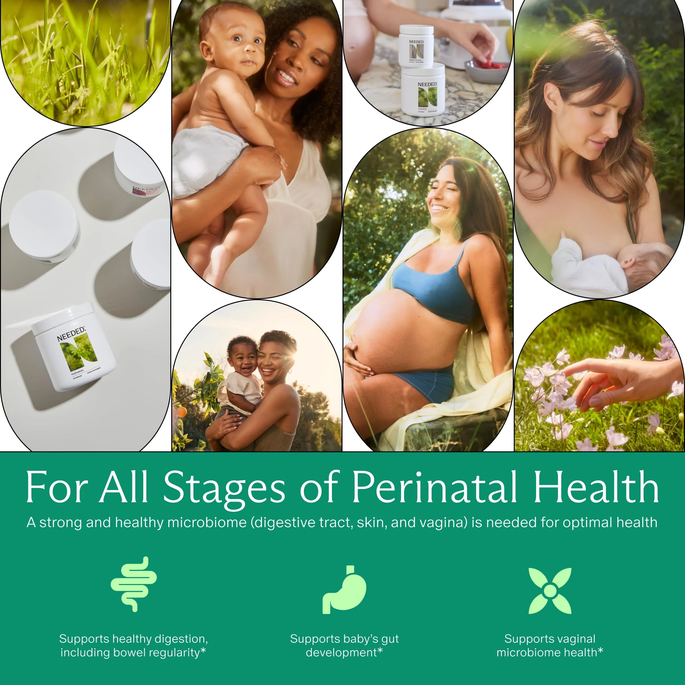 Needed. Expertly-Formulated & Tested Prebiotic & Probiotic for Prenatal, Pregnancy, Breastfeeding, & Postpartum | Balance Mood, Boost Immunity, Healthy Microbiome for Mother & Baby | 60 Capsules - Image 4