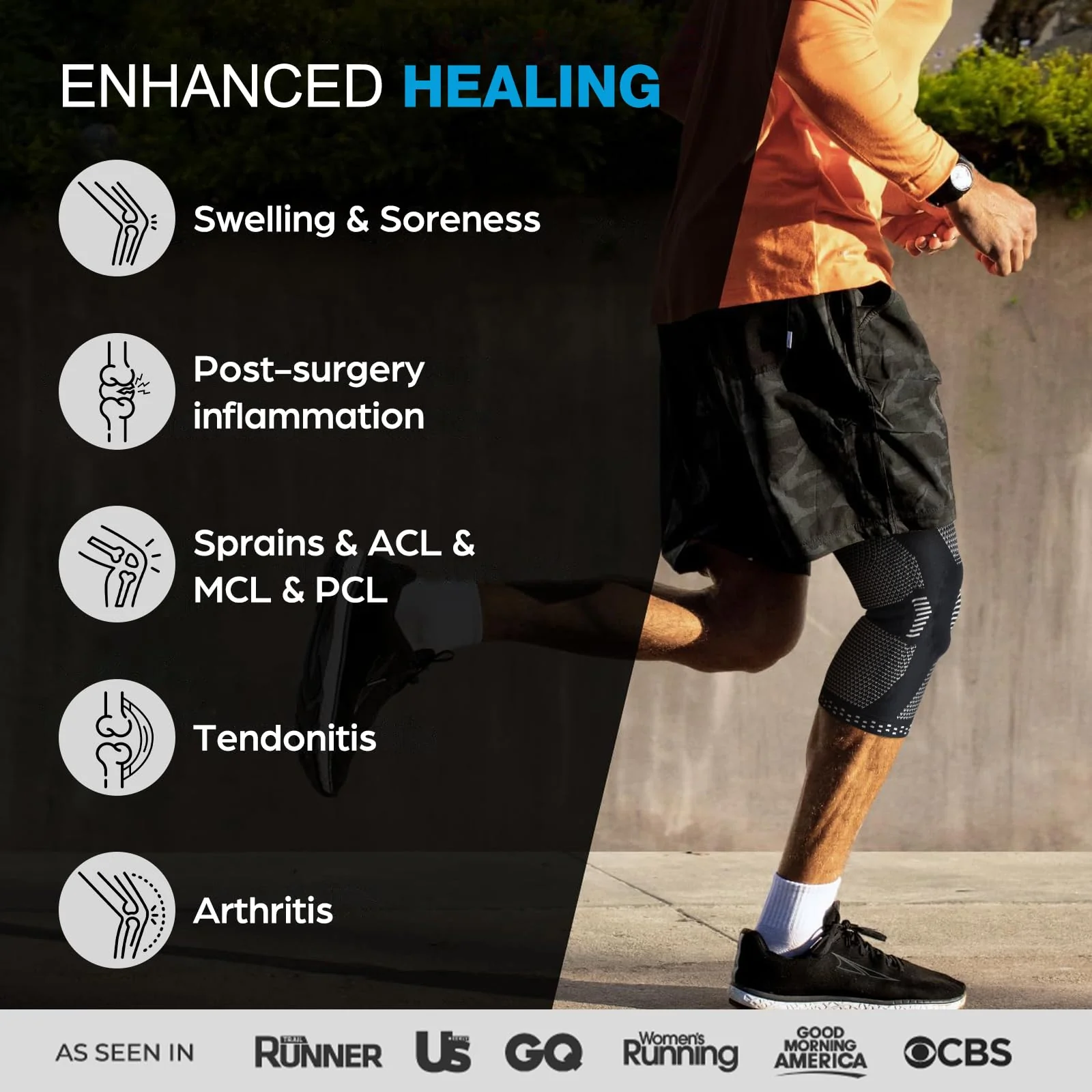 NEENCA Professional Knee Brace, Compression Knee Support with Patella Gel Pad & Side Stabilizers, Medical Knee Sleeve for Pain Relief, ACL,PCL, Meniscus, Injury Recovery, Arthritis, Sports, Workout... - Image 7