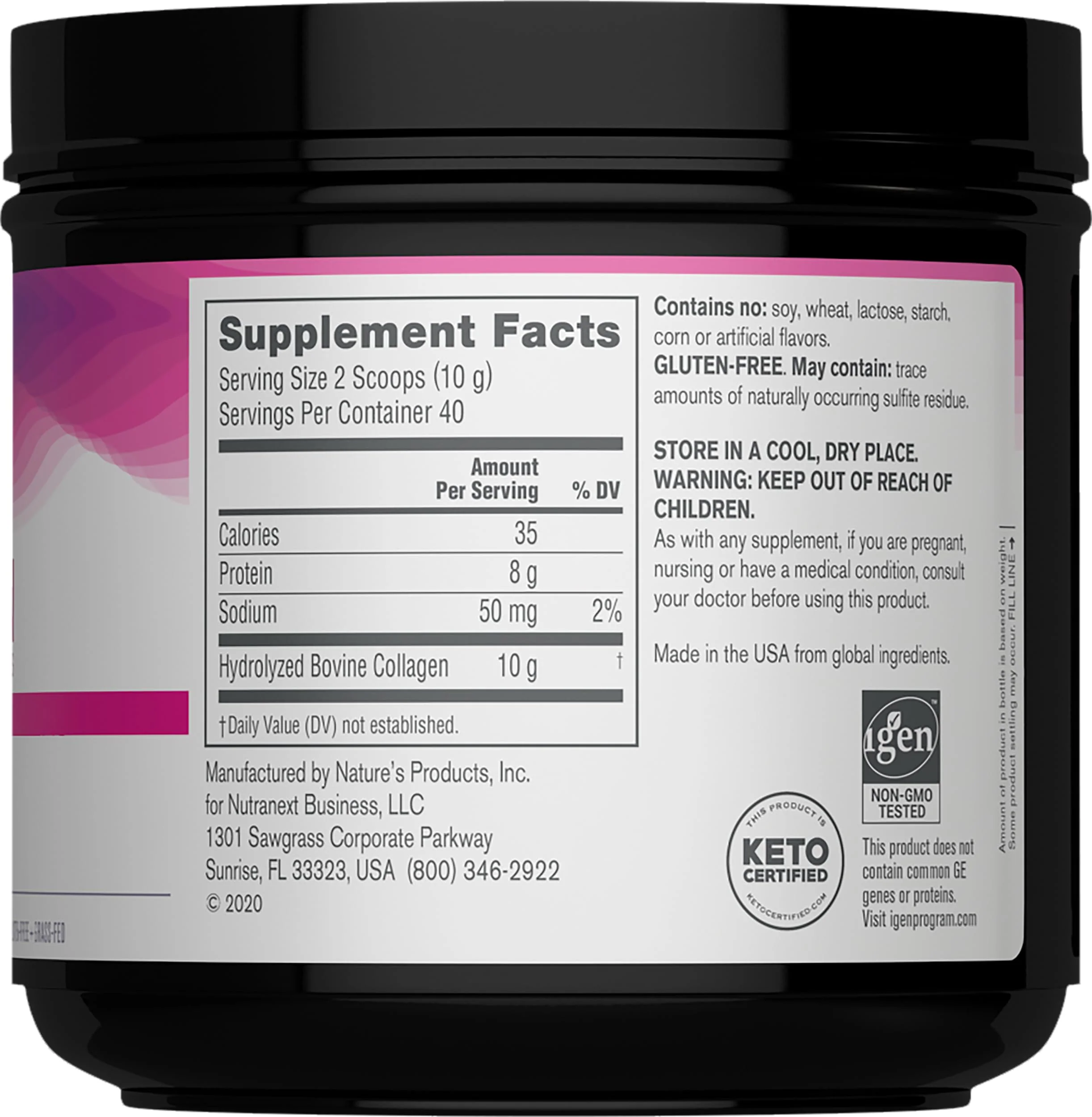 NeoCell Grassfed Collagen Peptides Powder | 14 oz | Unflavored | for Women and Men | Hair, Skin, & Nails - Image 2