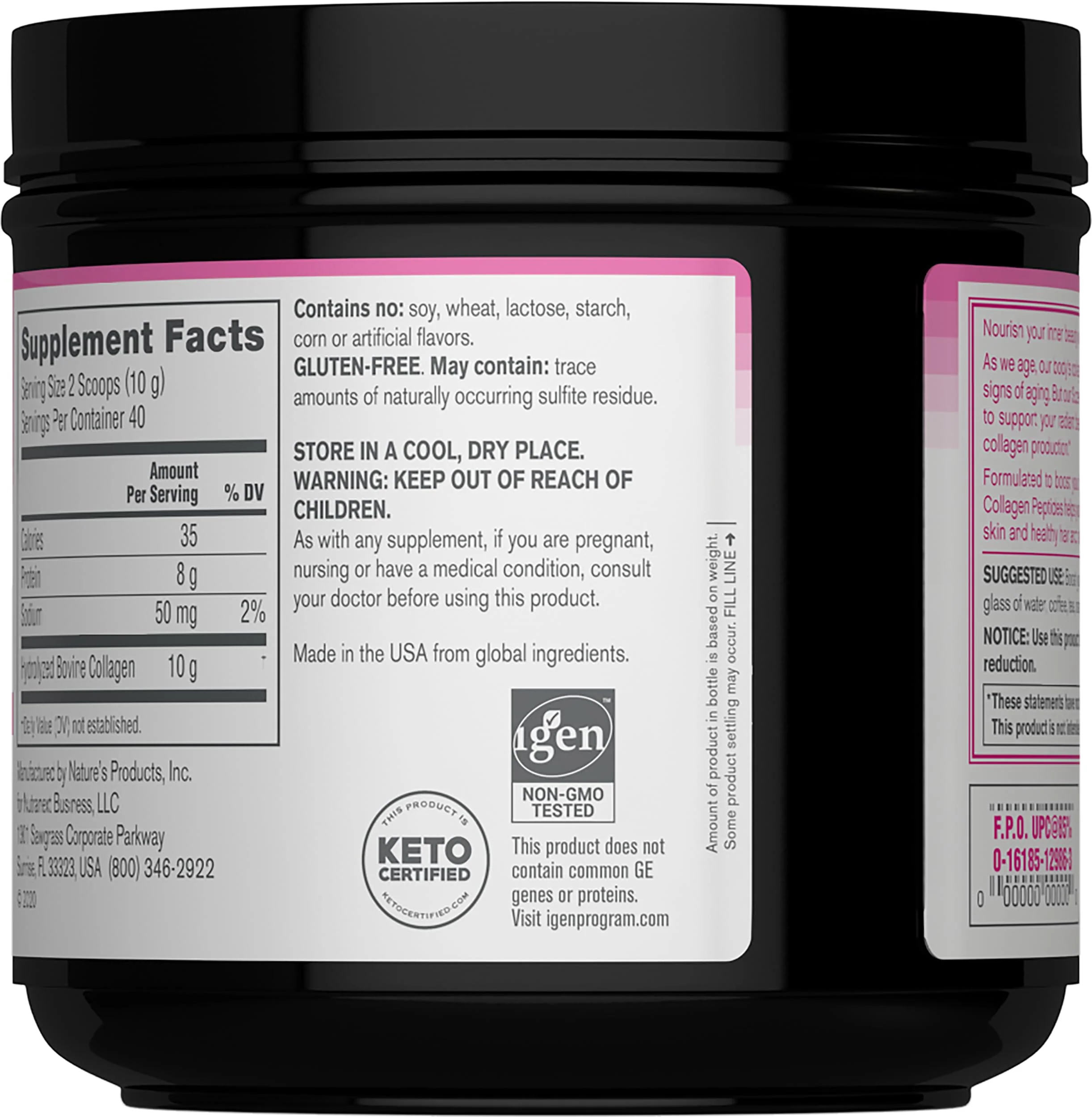 NeoCell Grassfed Collagen Peptides Powder | 14 oz | Unflavored | for Women and Men | Hair, Skin, & Nails - Image 3