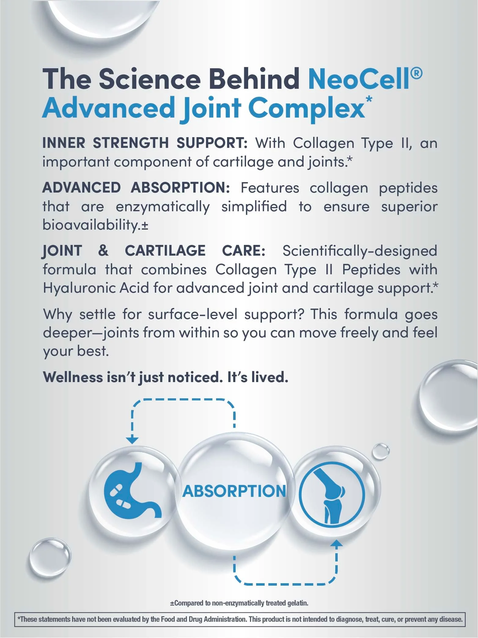 NeoCell Joint Complex Supplement | 120 Capsules | Plus Hyaluronic Acid | Collagen Type II | Advanced Formula - Image 4