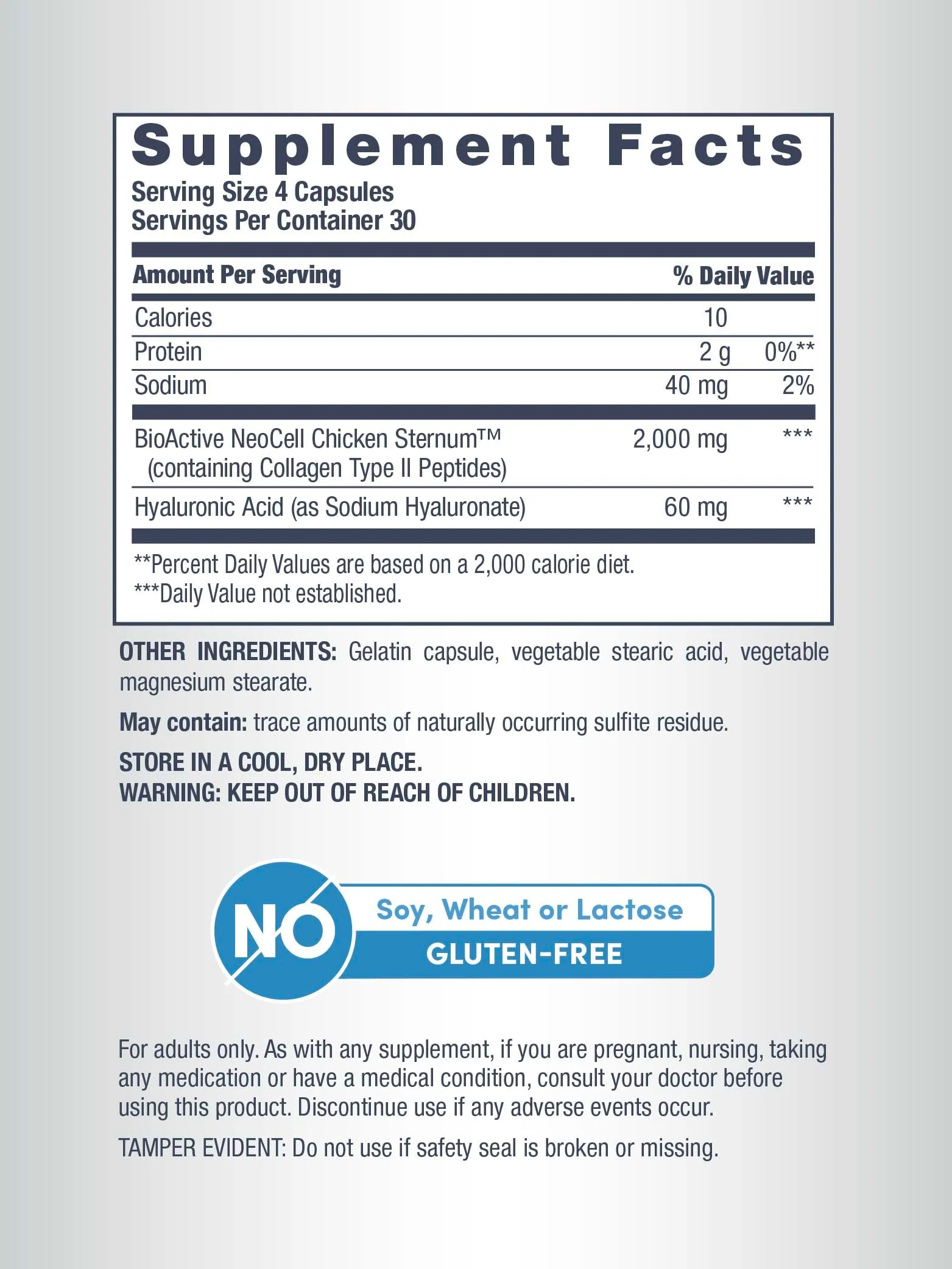 NeoCell Joint Complex Supplement | 120 Capsules | Plus Hyaluronic Acid | Collagen Type II | Advanced Formula - Image 6