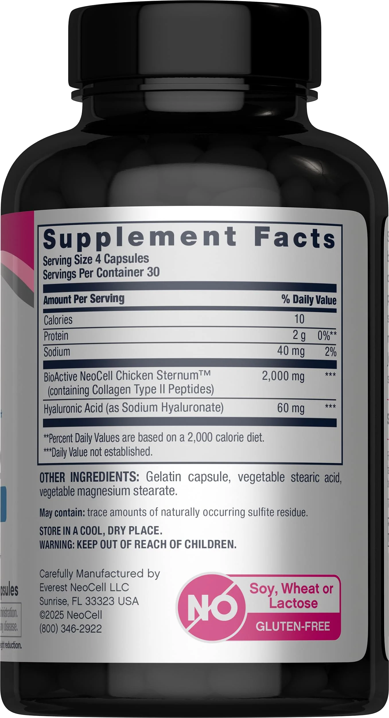 NeoCell Joint Complex Supplement | 120 Capsules | Plus Hyaluronic Acid | Collagen Type II | Advanced Formula - Image 8