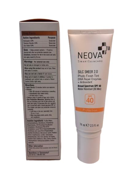 NEOVA SmartSkincare Silc Sheer 2.0 Tinted Sunscreen 2.5 fl oz | Broad Spectrum SPF 40 | Up To 80 min. Water Resistance | Oil & Fragrance Free | For All Skin Types - Image 2