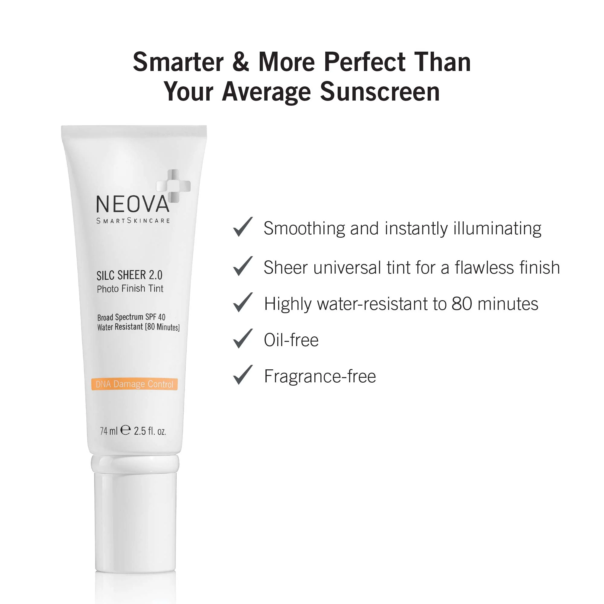 NEOVA SmartSkincare Silc Sheer 2.0 Tinted Sunscreen 2.5 fl oz | Broad Spectrum SPF 40 | Up To 80 min. Water Resistance | Oil & Fragrance Free | For All Skin Types - Image 4