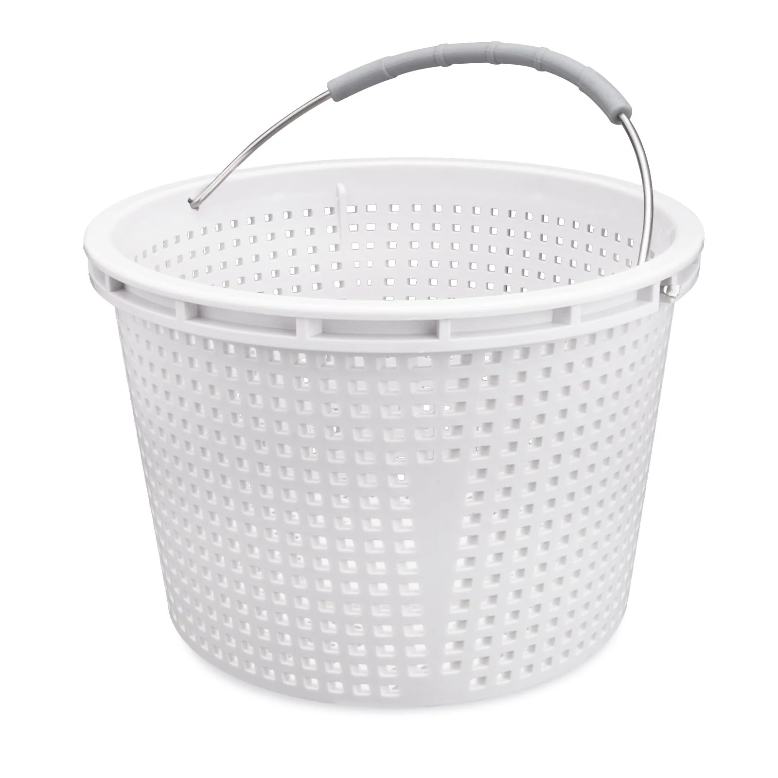 Neowah 8" Pool Skimmer Basket for Inground Pool, Compatible with Pentair U-3 Skimmer Basket 08650-0007 and Hayward SP1070 SPX1070E Pool Basket,with Built-in Brass Weight, Handle and Rubber Grip