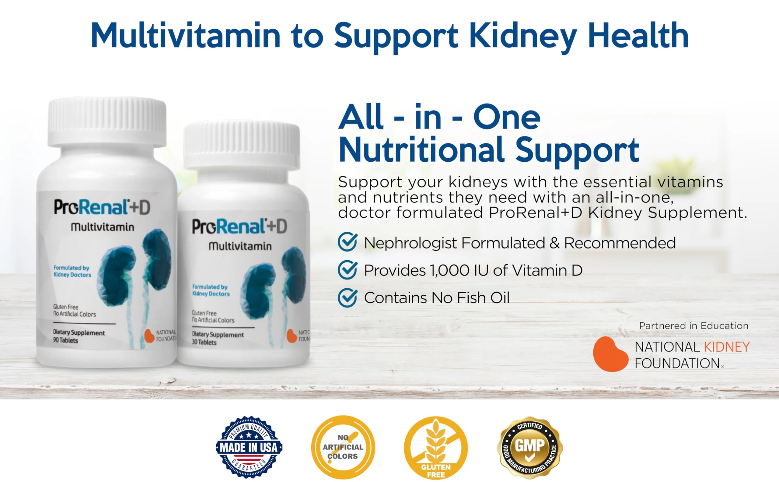 Nephroceuticals ProRenal+D Kidney Multivitamins 30-Day Supply - Image 3