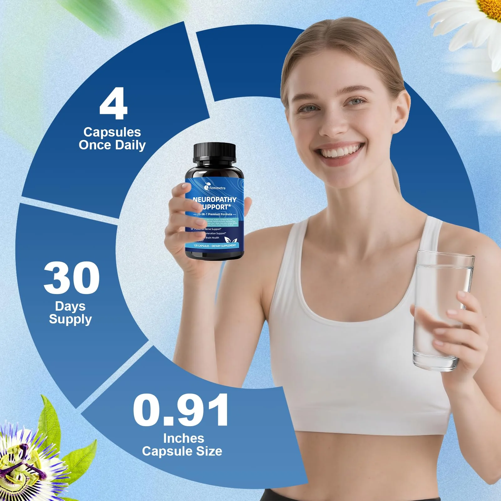 Nerve & Peripheral Neuropathy Support Supplement with 1200mg R-Alpha Lipoic Acid L-Carnitine Vitamin B12 B1 B6 D3 E Folate Lions Mane NAC Magnesium Turmeric - Liver Detox, Antioxidant & Mental Support - Image 4