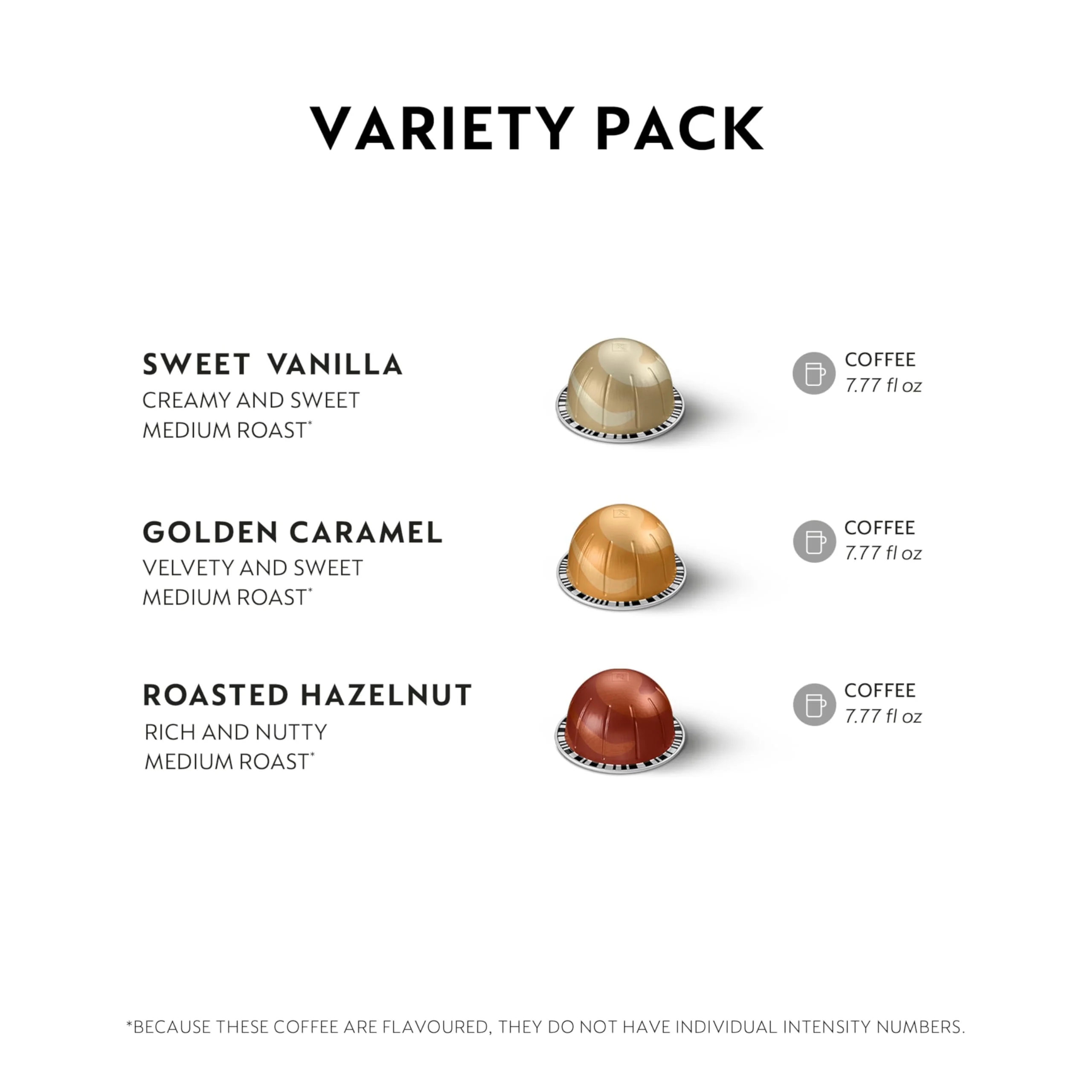 Nespresso Capsules Vertuo, Barista Flavored Pack, Medium Roast Coffee, 30 Count Coffee Pods, Brews 7.8oz. - Image 3