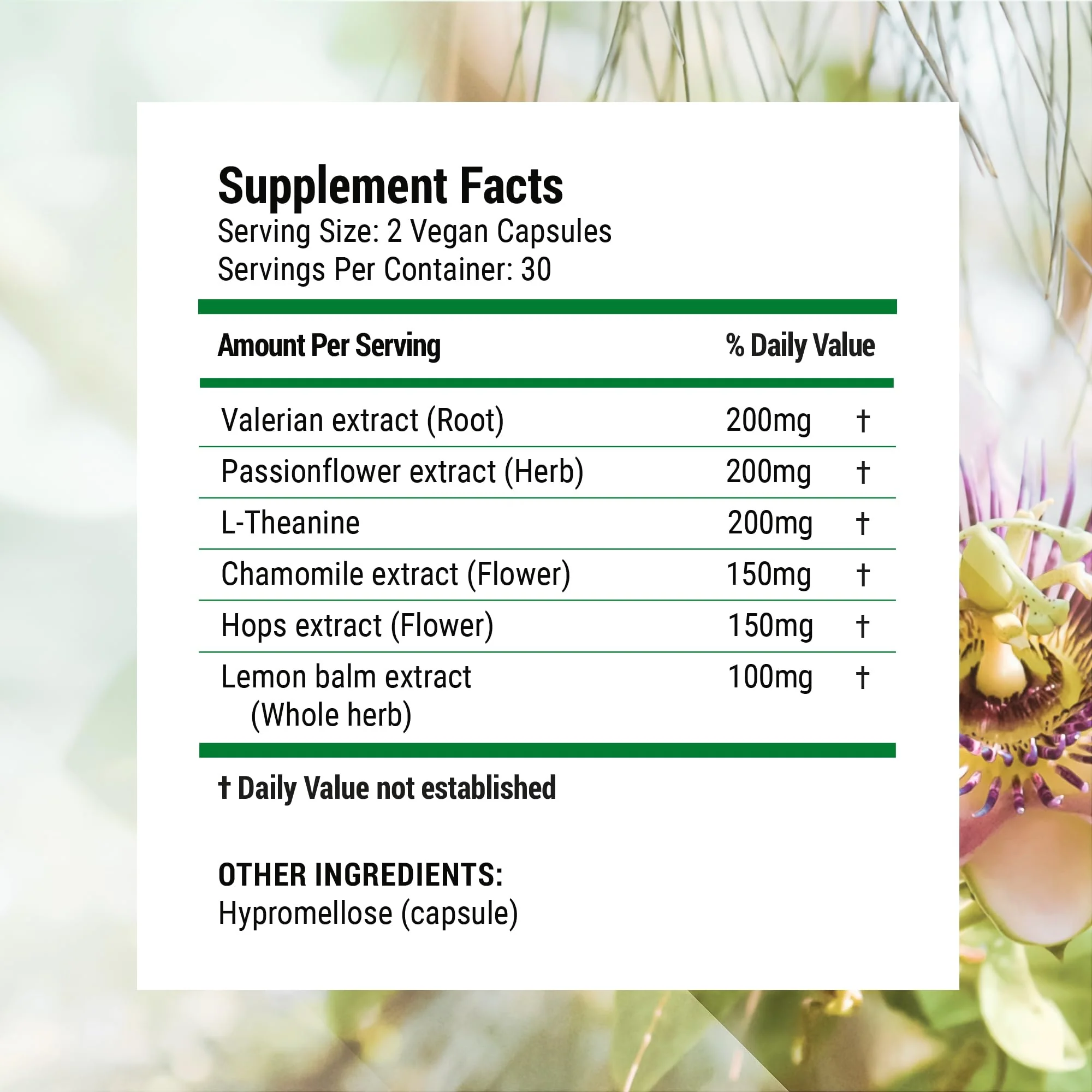 Nested Naturals Luna Melatonin-Free - Non-Habit Forming Herbal Sleep Supplement - Adult Bedtime Support, Help Sleeping w/Chamomile, Valerian, L-Theanine - 120 Vegan Capsules - Image 6