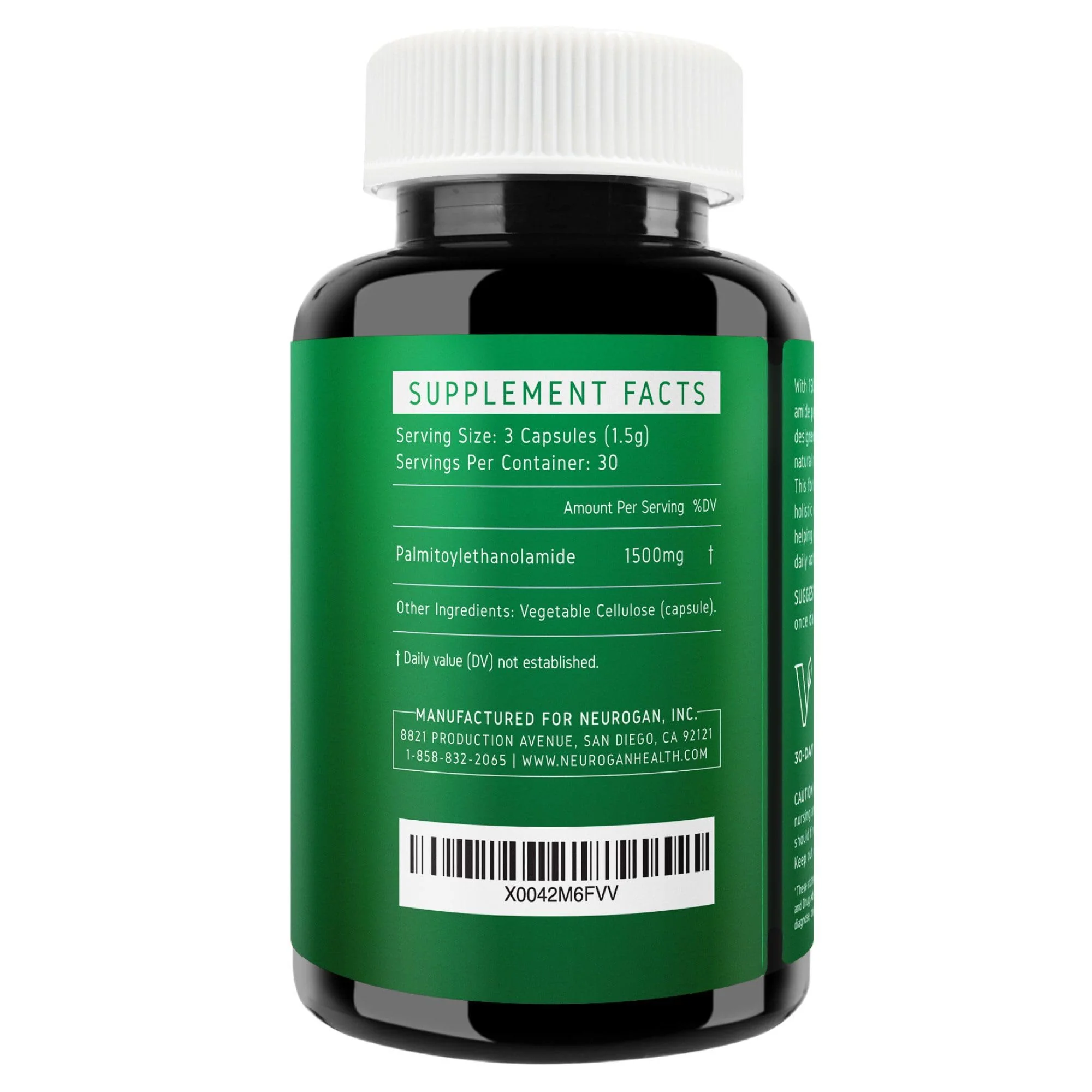 Neurogan Ultra Micronized Palmitoylethanolamide (Pea) Supplement - 1500 MG Per Serving - Highly Purified & Bioavailable - 90 Capsules - Natural Support for Men & Women - Image 3