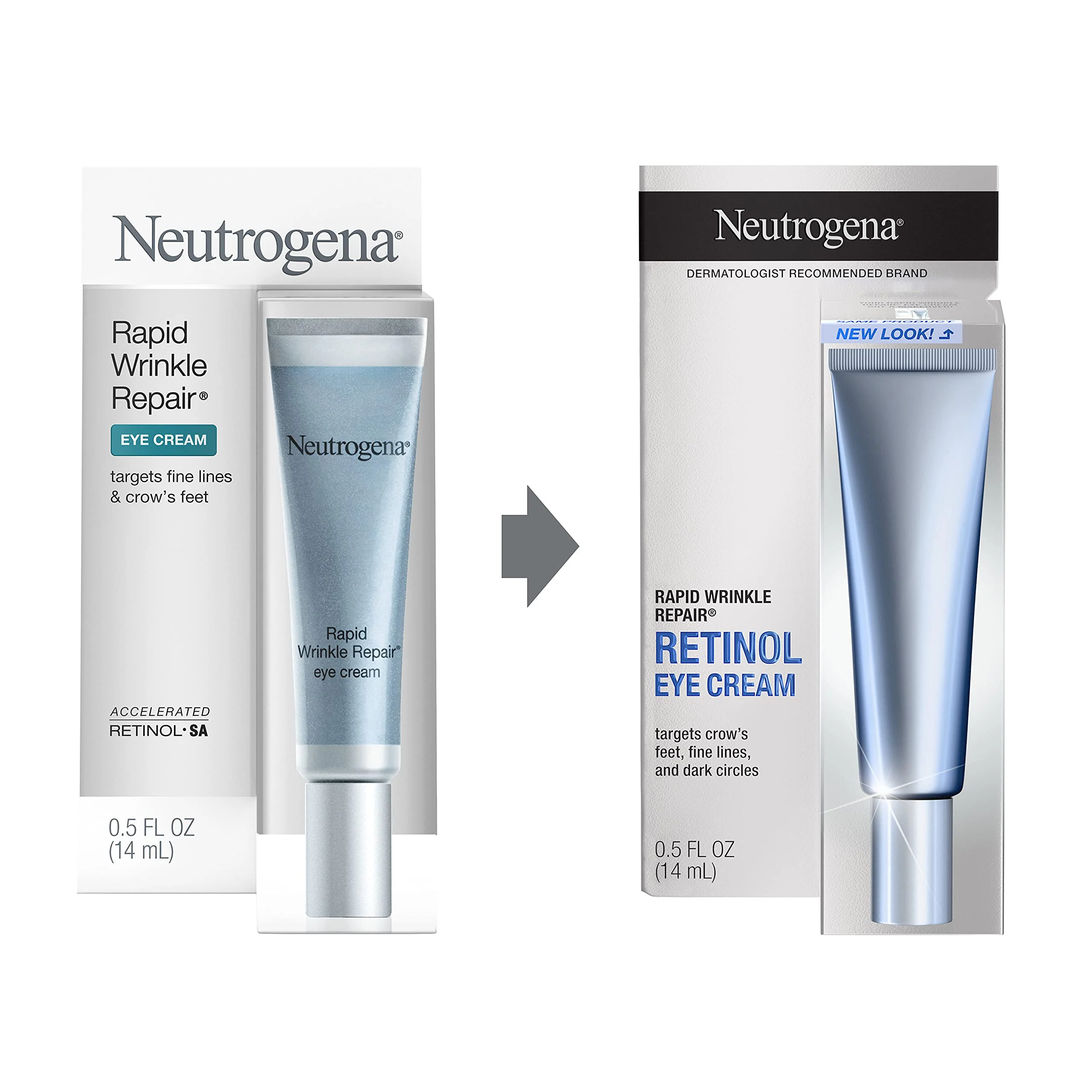 Neutrogena Rapid Wrinkle Repair Retinol Anti-Wrinkle Eye Cream for Dark Circles, Daily Eye Wrinkle Cream with Hyaluronic Acid & Retinol, Paraben-Free, 0.5 fl. oz - Image 12