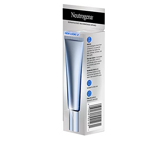 Neutrogena Rapid Wrinkle Repair Retinol Anti-Wrinkle Eye Cream for Dark Circles, Daily Eye Wrinkle Cream with Hyaluronic Acid & Retinol, Paraben-Free, 0.5 fl. oz - Image 3