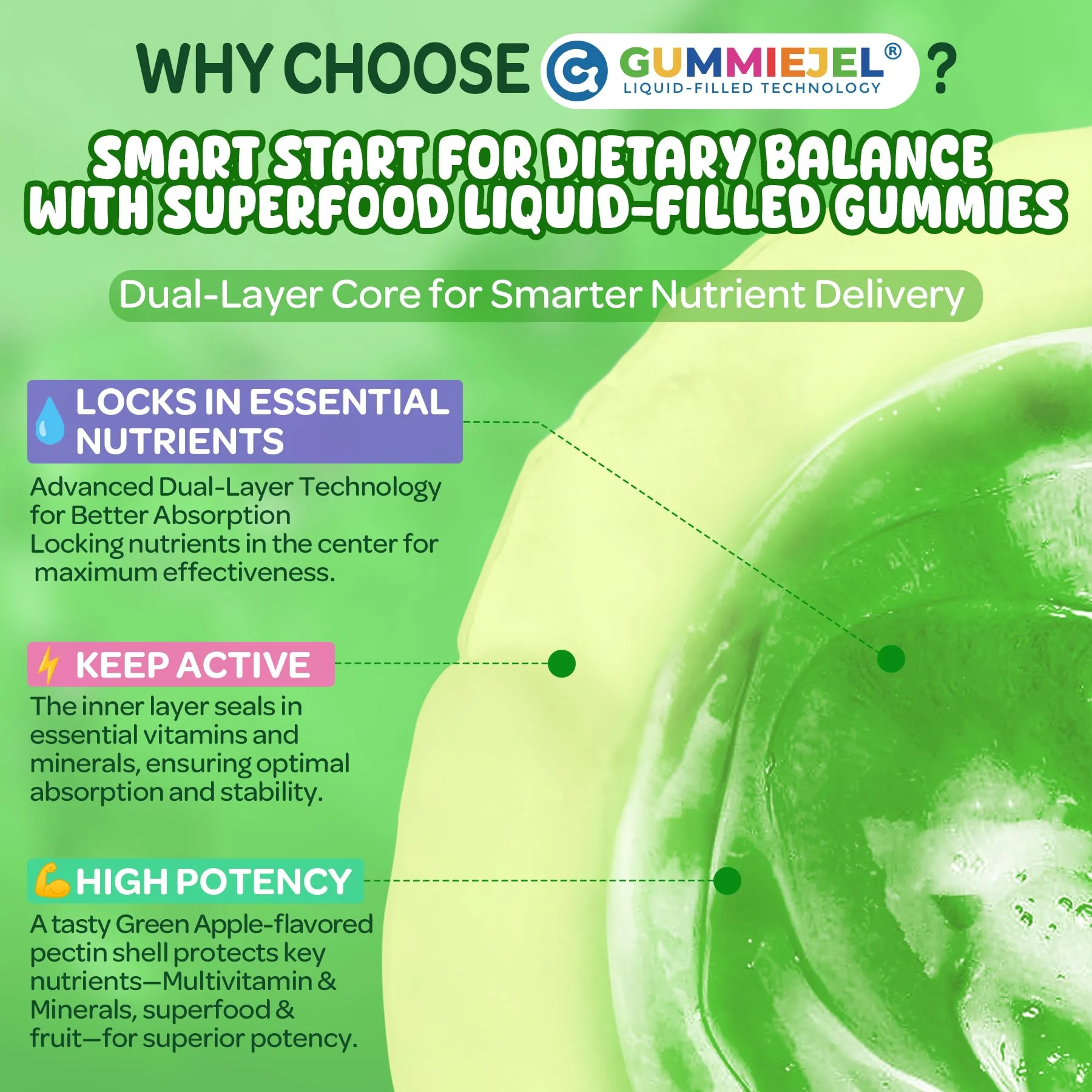 NEVISS Kids 4+ & Teens Super Greens 40-in-1 Gummies w/Multivitamin, Omega3 Iron, D3K2, Picky Eater Organic Super Fruits Veggies Superfood Gummy, Mushroom, Lutein | Immune Bone Brain Energy, Sugar Free - Image 4
