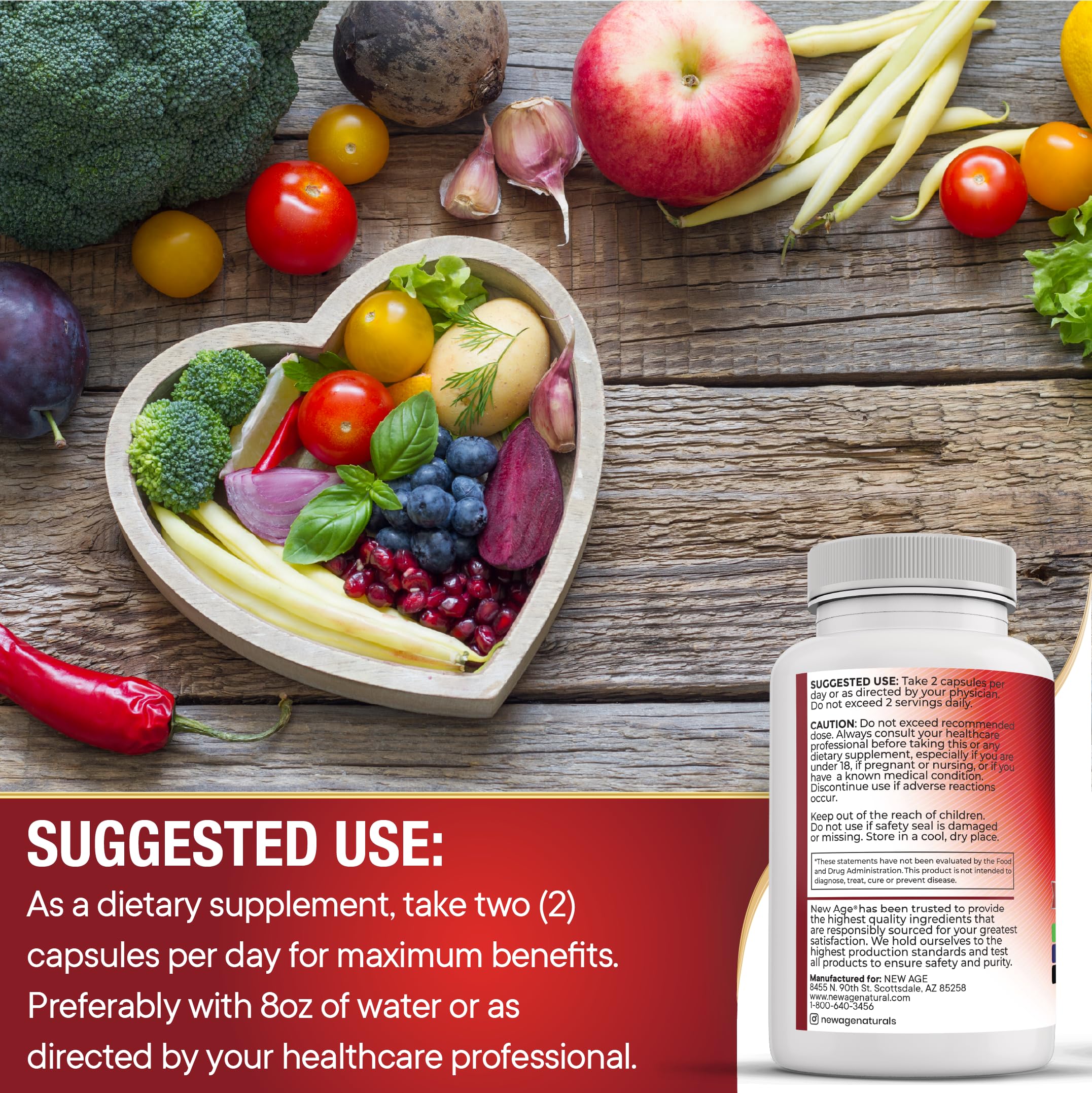NEW AGE COQ10 200mg Red Yeast Rice Omega 3-6-9 Magnesium Complex Zinc Vitamin K2 D3 - Support Vitamins for Women and Men with Vitamin B3, Coenzyme Q10-180 Count - Image 3
