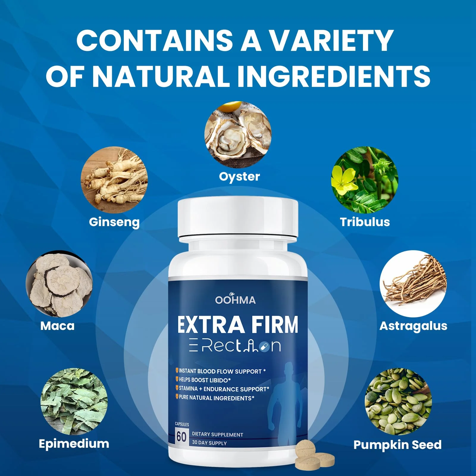 New Male Enhancing Supplement, Designed to be Fast Acting for Blood Flow to Gain Length & Girth + Stamina, Increase Size, Strength, Maca, Epimedium, and Other Natural Ingredients, 3rd Party Tested - Image 3