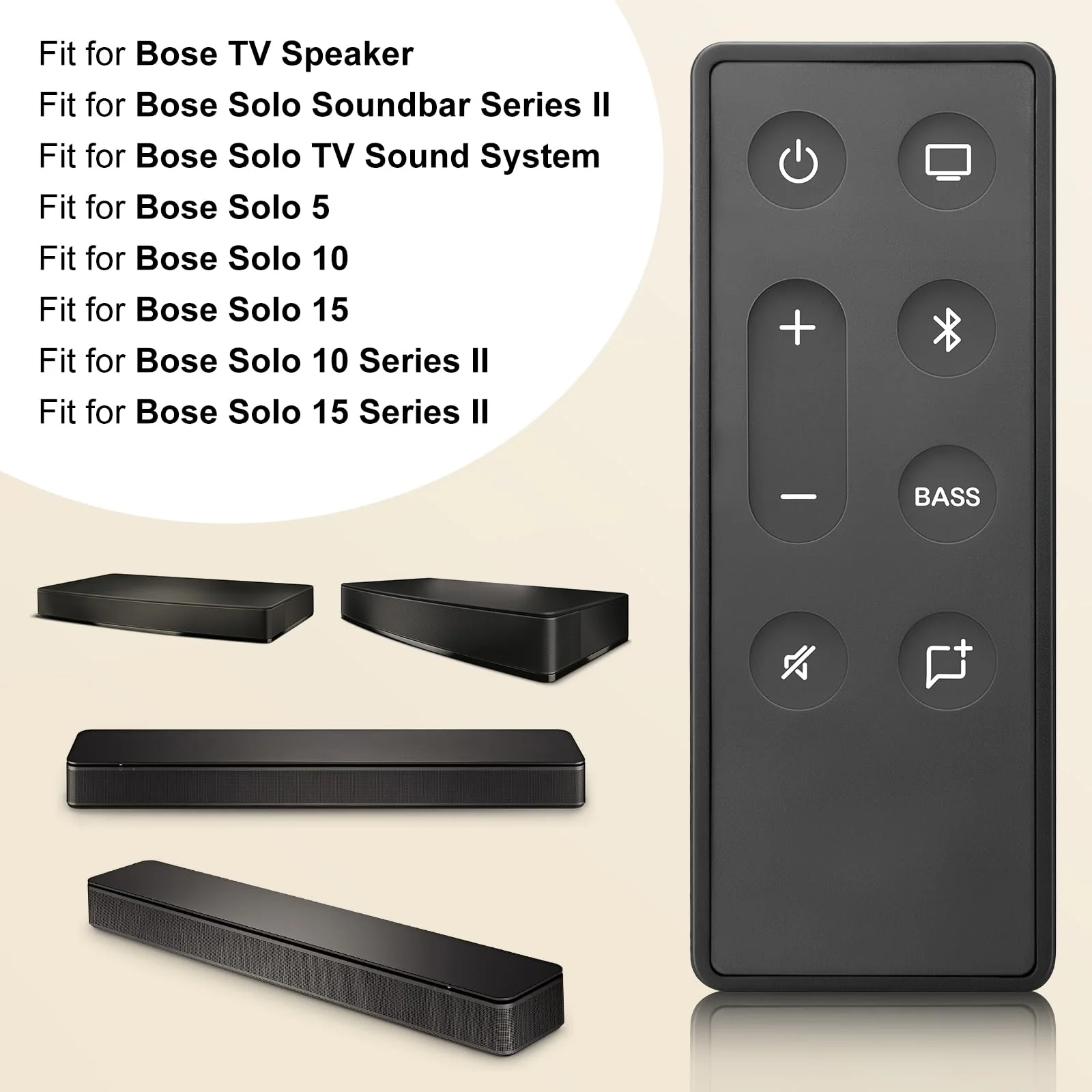 New Replacement Remote Control for Bose TV Speaker/Bose Solo Soundbar Series II - Image 8