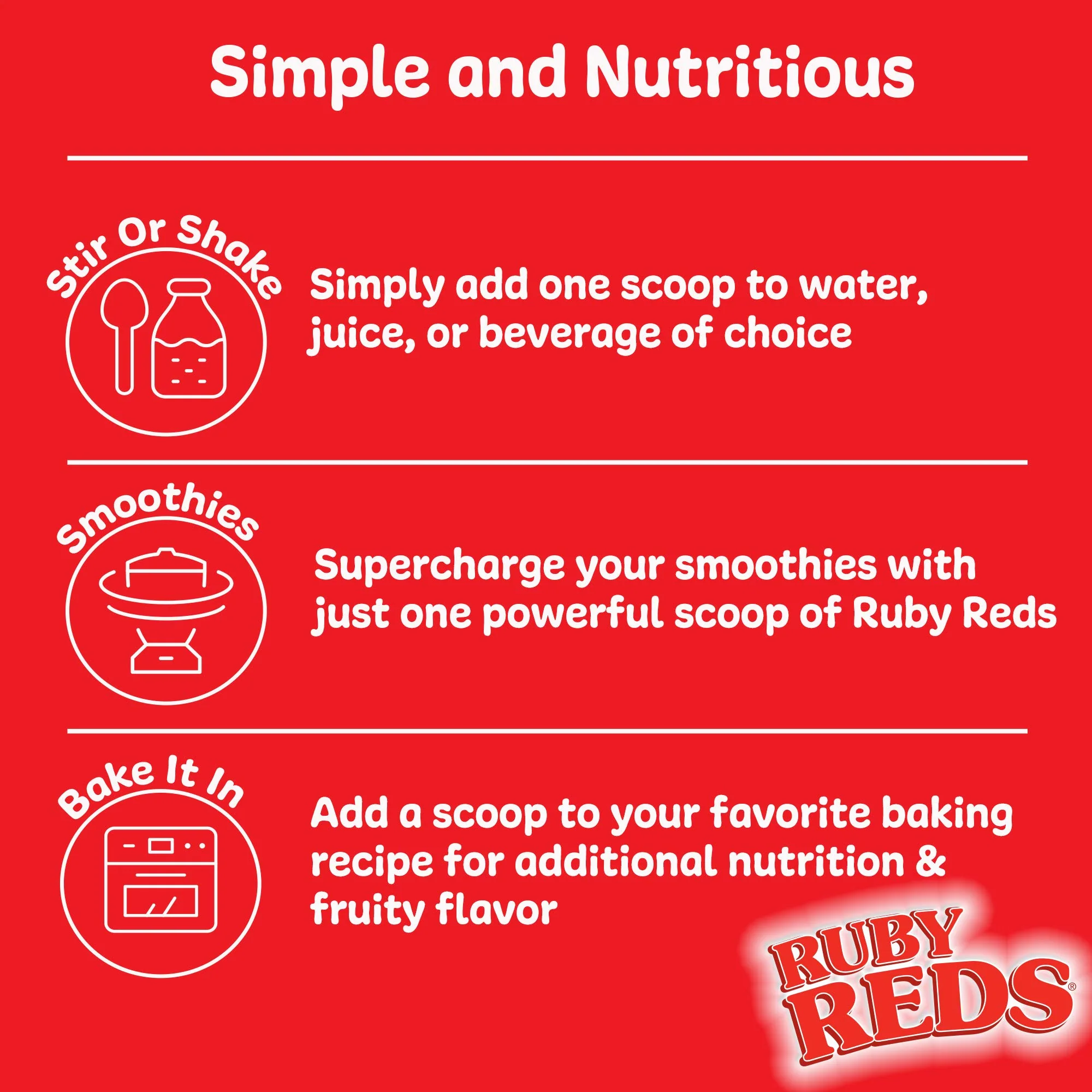 New Vitality Ruby Reds | Delicious Reds Powder Fruit & Vegetable Supplement with Potent Vitamins, Minerals, Enzymes, Herbs, Nutrients and Probiotics for Overall Health 11 oz. (30 Servings) - Image 6