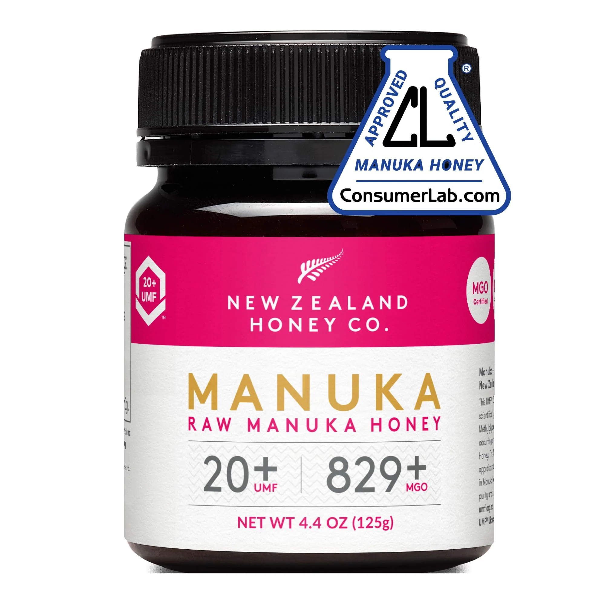 New Zealand Honey Co. Raw Manuka Honey UMF 20+ / MGO 829+ | UMF Certified | 4.4oz