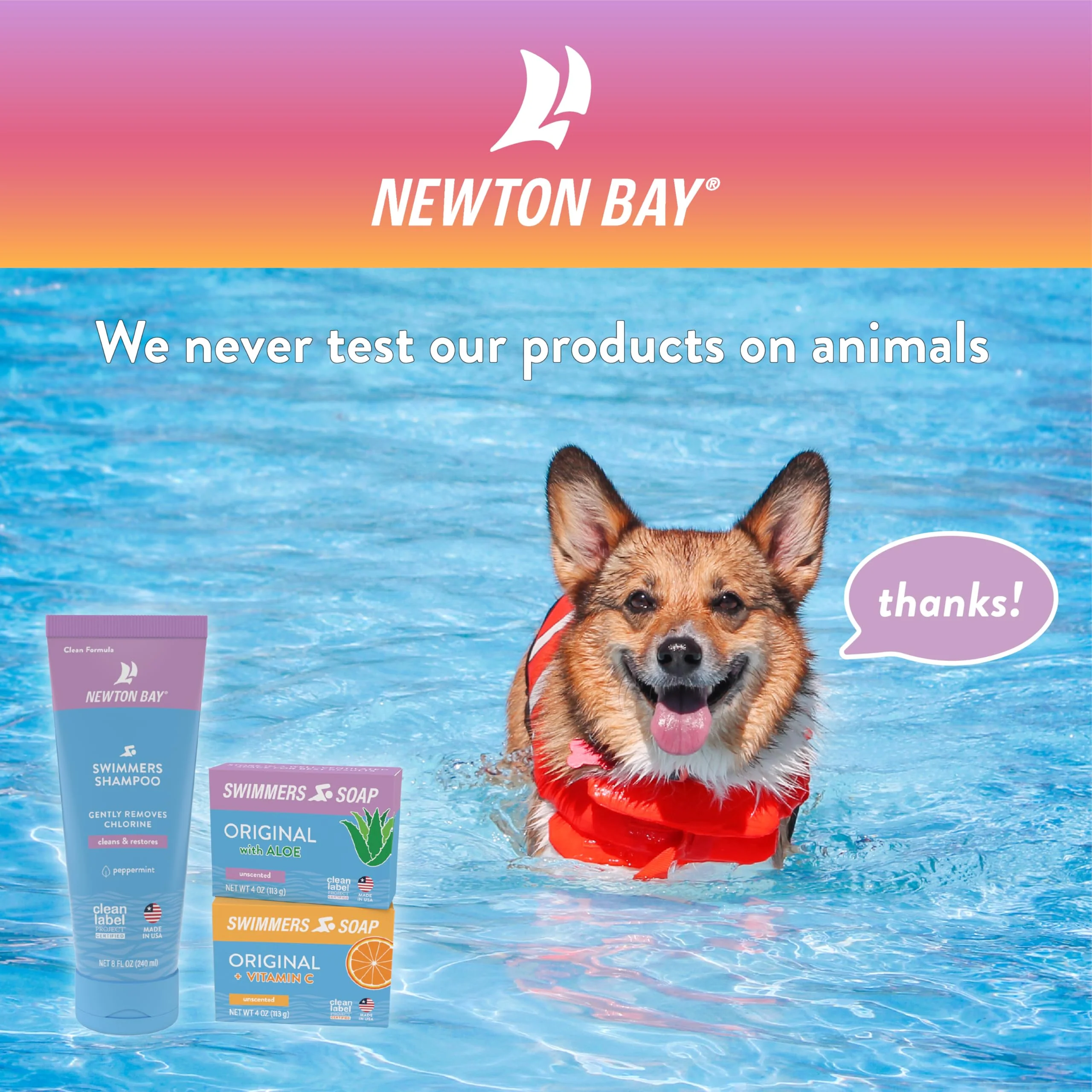 Newton Bay Swimmers Soap + Vitamin C | All Natural Body and Face Wash Soap Bar | Neutralizes and Washes Away Chlorine After Swimming | Revitalizes Sensitive Skin | 2-Pack of 4 Ounce Soap Bars - Image 4