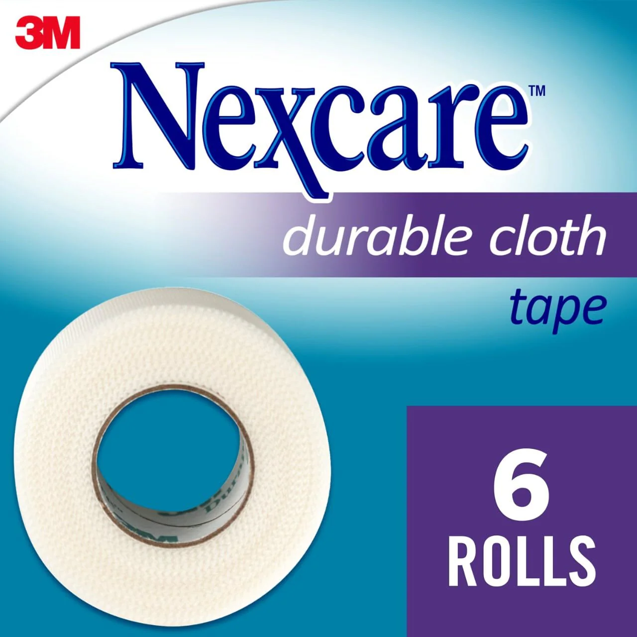 Nexcare Durapore Durable Cloth Tape, From the #1 Leader in U.S. Hospital Tapes, 1 Inch X 10 Yards, 6 Rolls - Image 2