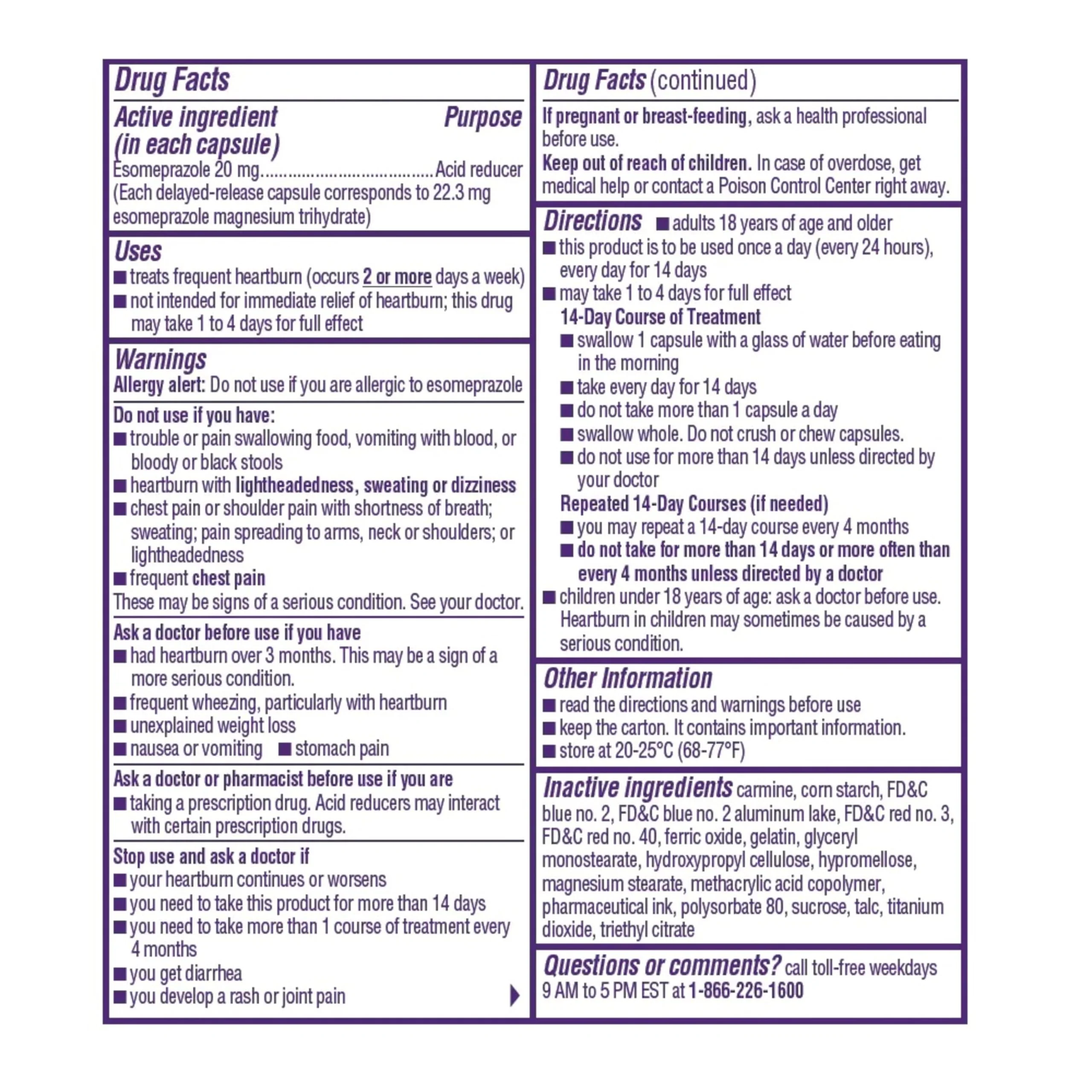 Nexium 24HR ClearMinis Acid Reducer Heartburn Relief Delayed Release Capsules for All-Day and All-Night Protection from Frequent Heartburn, Heartburn Medicine with Esomeprazole Magnesium - 42 Count - Image 8