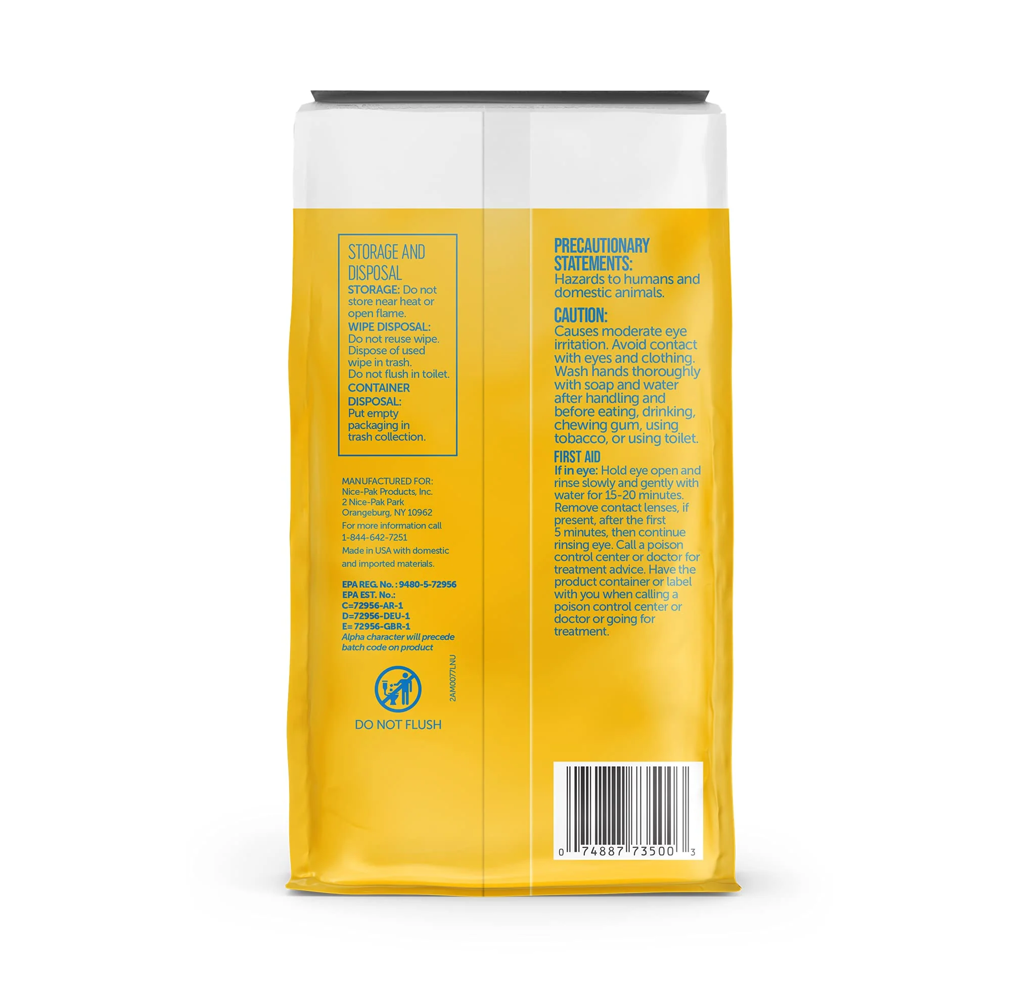 Nice 'N Clean Disinfecting Surface Wipes 304ct | Cleans & Disinfects Home & Kitchen Surfaces | Fresh & Lemon Scent - Image 3