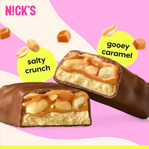 NICKS Protein Bars Salty Peanut Chocolate – 12-Count Box | 15g protein | 200 calories | Protein-Packed Snack, Low Calories, Low Carbs, Keto Friendly, No Added Sugar - Image 7
