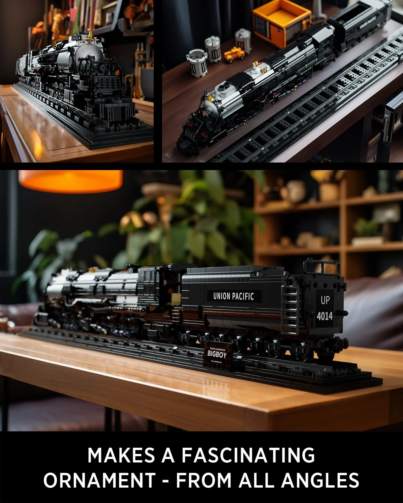 Nifeliz Big Boy Locomotive, Articulated Steam Locomotive Building Block Set, Legendary Steam Train Display Kit for Gift Giving (1,818 Pieces) - Image 6