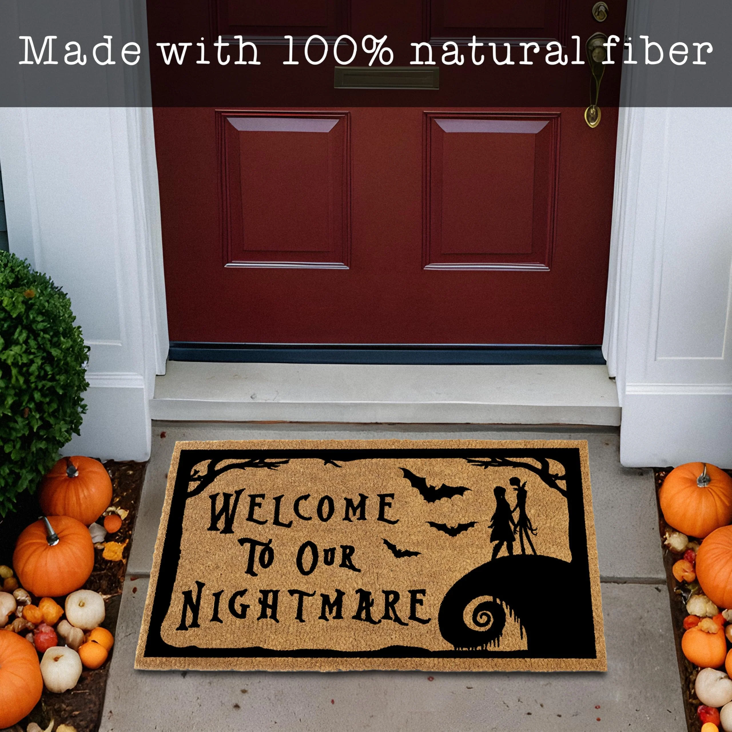 Nightmare Christmas Door Mat 30x17 Inch, Jack Door Mat for Covered Outdoor Area, Nightmare Christmas Doormat, Welcome Mat w/Non-Slip Backing - Image 4
