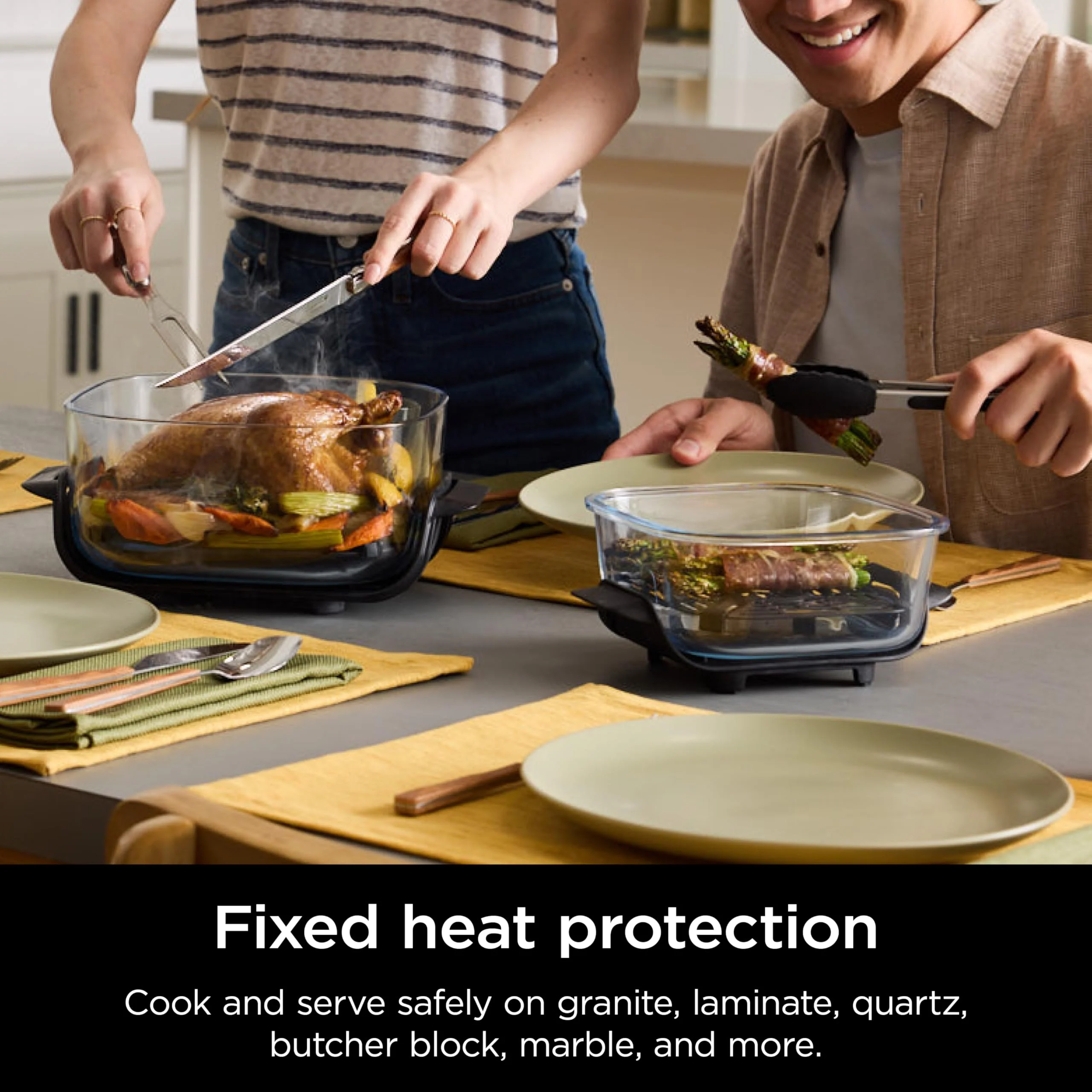 Ninja Crispi Air Fryer, Microwave, Freezer & Dishwasher Safe, Non Toxic Glass Portable Cooking System, 4 QT & 6 Cup Glass Containers with Storage Lids, Easy Meals, Air Fry, Bake, Grey (Renewed) - Image 2