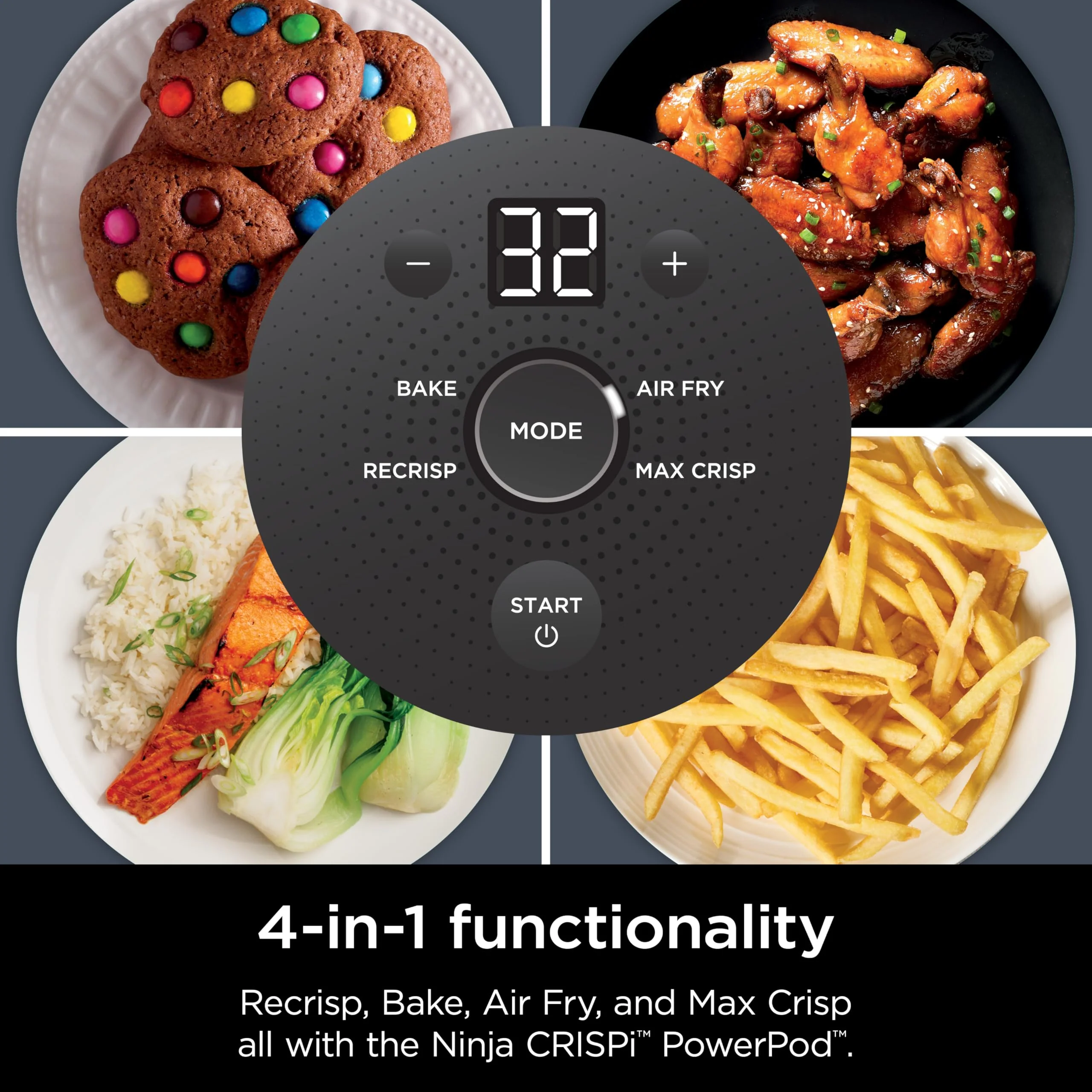 Ninja Crispi Air Fryer, Microwave, Freezer & Dishwasher Safe, Non Toxic Glass Portable Cooking System, 4 QT & 6 Cup Glass Containers with Storage Lids, Easy Meals, Air Fry, Bake, Grey (Renewed) - Image 3