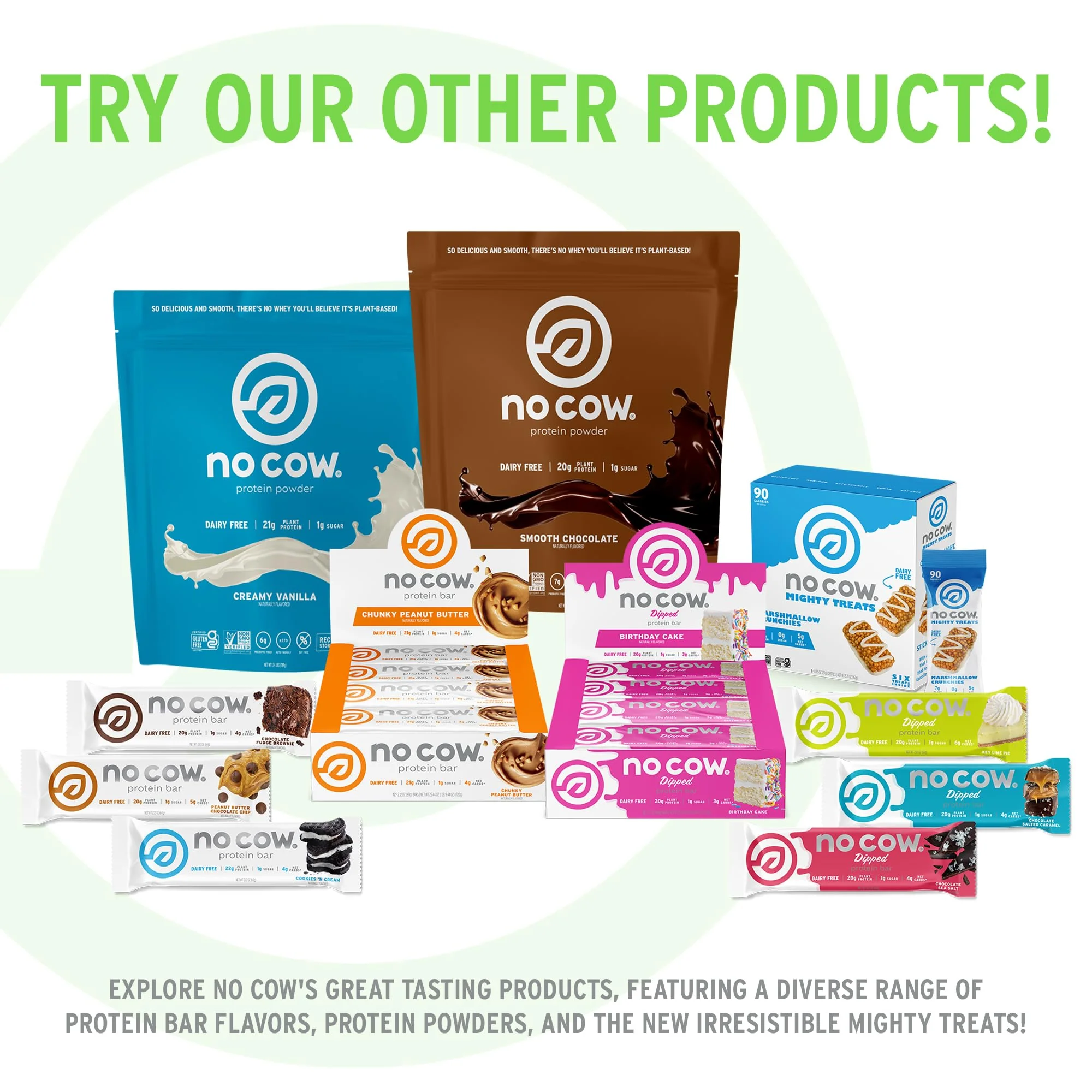 No Cow High Protein Bars, Chocolate Sea Salt - Healthy Snacks, 20g Vegan Protein, High Fiber, Low Sugar, Keto Friendly, Dairy & Gluten Free (12 Count) - Image 2