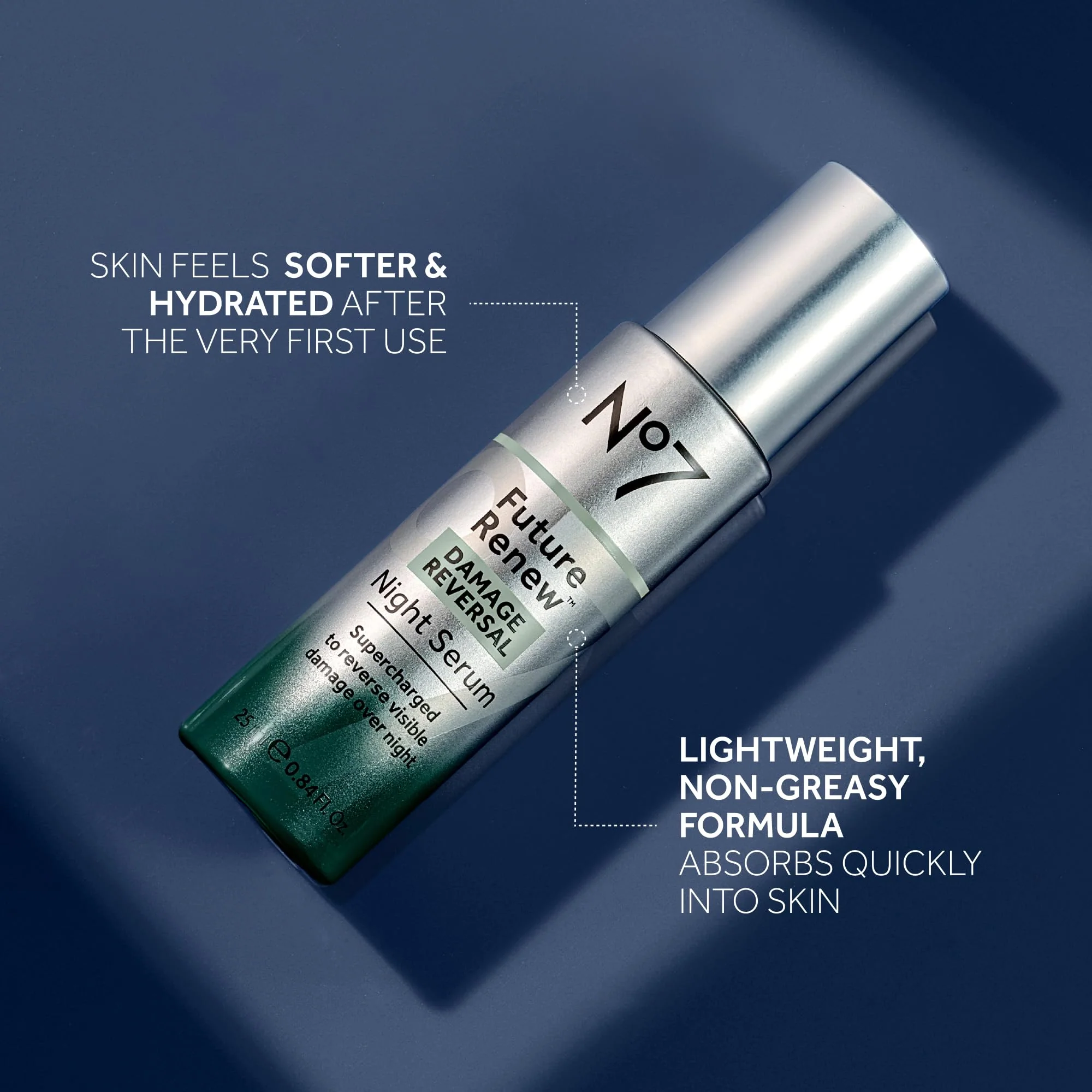 No7 Future Renew Damage Reversal Night Serum - Anti-Aging Peptides Serum for Face - Formulated with Hyaluronic Acid & Niacinamide to Help Reverse Visible Signs of Skin Damage Overnight (0.84 Fl Oz) - Image 5