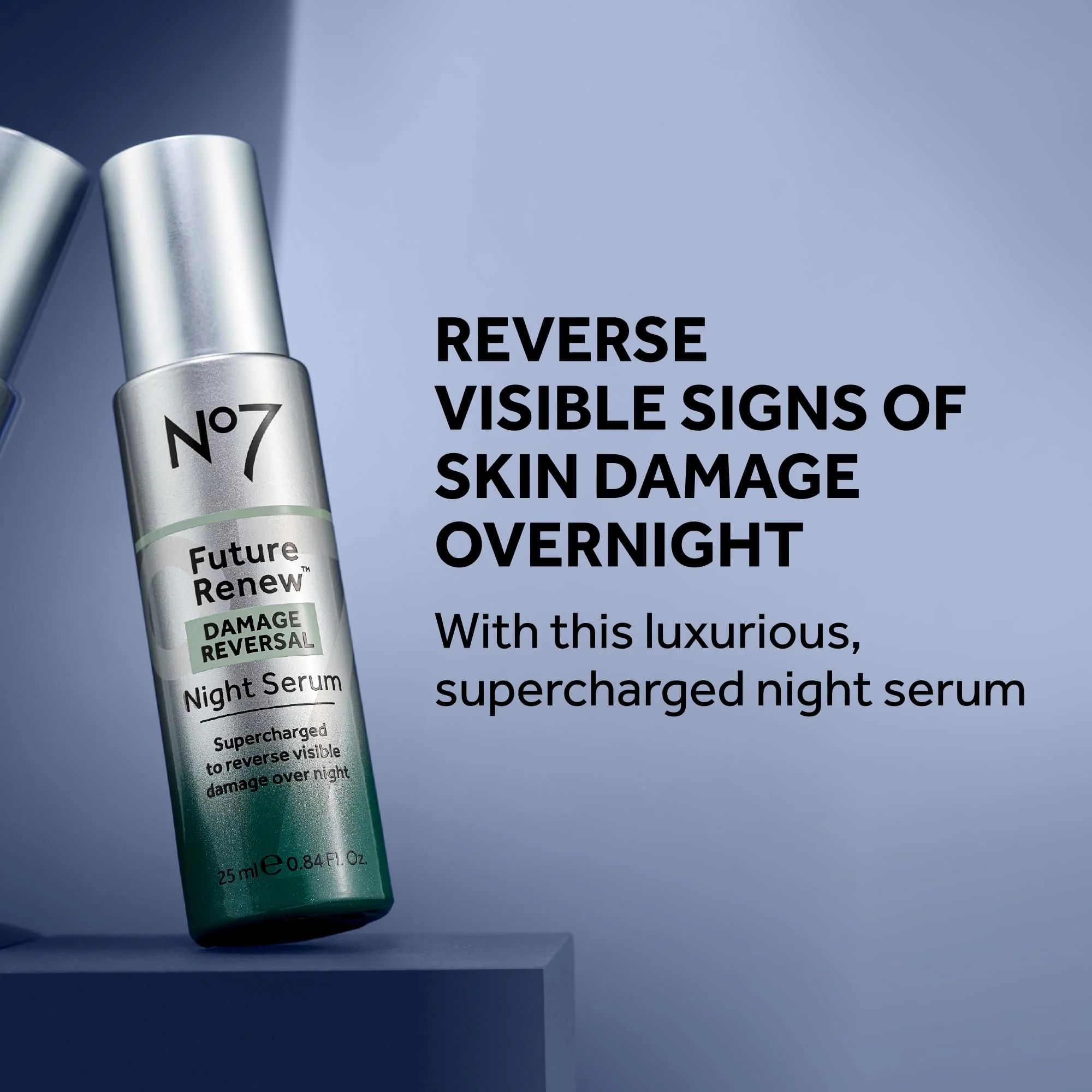No7 Future Renew Damage Reversal Night Serum - Anti-Aging Peptides Serum for Face - Formulated with Hyaluronic Acid & Niacinamide to Help Reverse Visible Signs of Skin Damage Overnight (0.84 Fl Oz) - Image 8