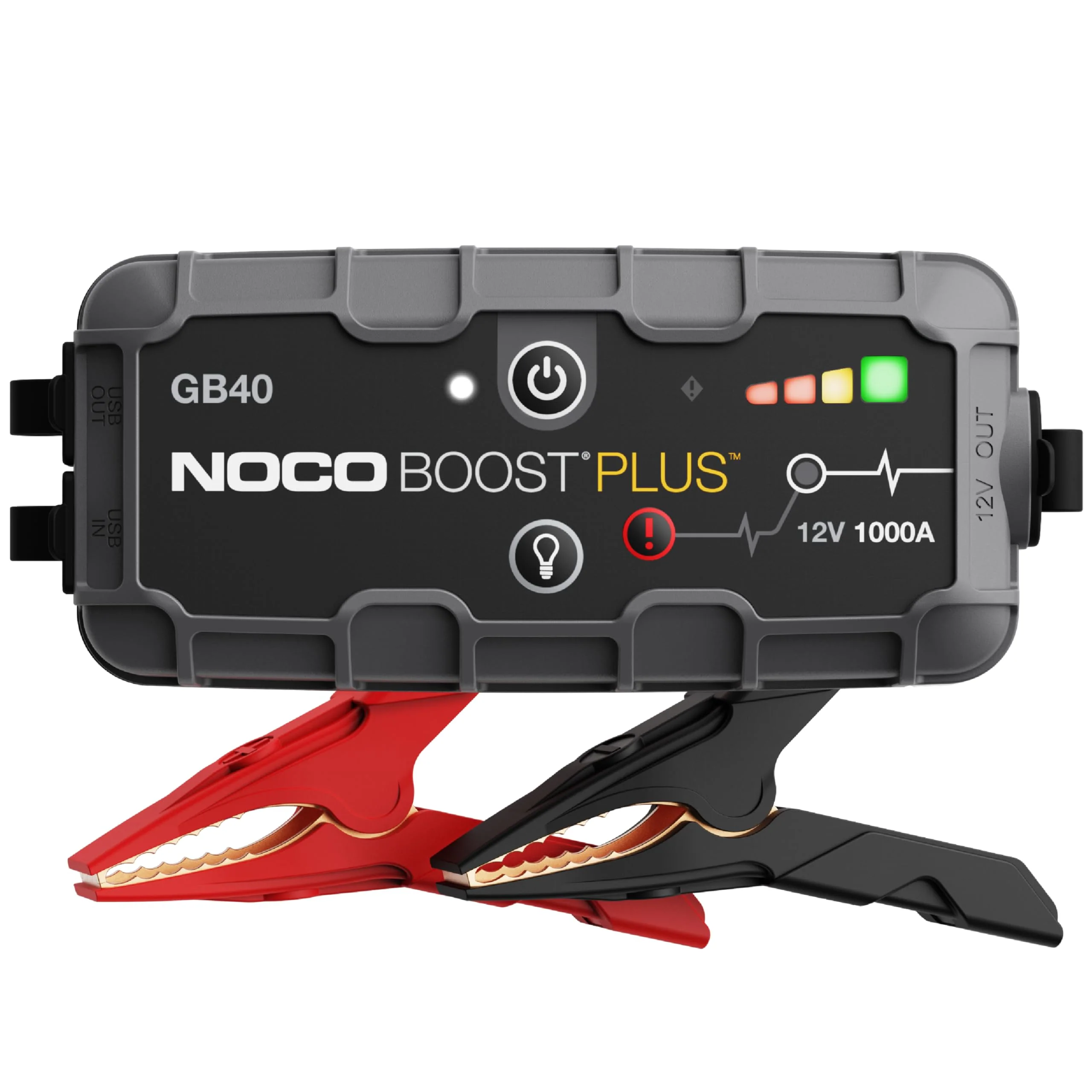 NOCO Boost GB40: 1000A UltraSafe Jump Starter Power Pack – 12V Car Battery Booster, Portable Power Bank & Jump Leads - For 6.0L Petrol and 3.0L Diesel Engines