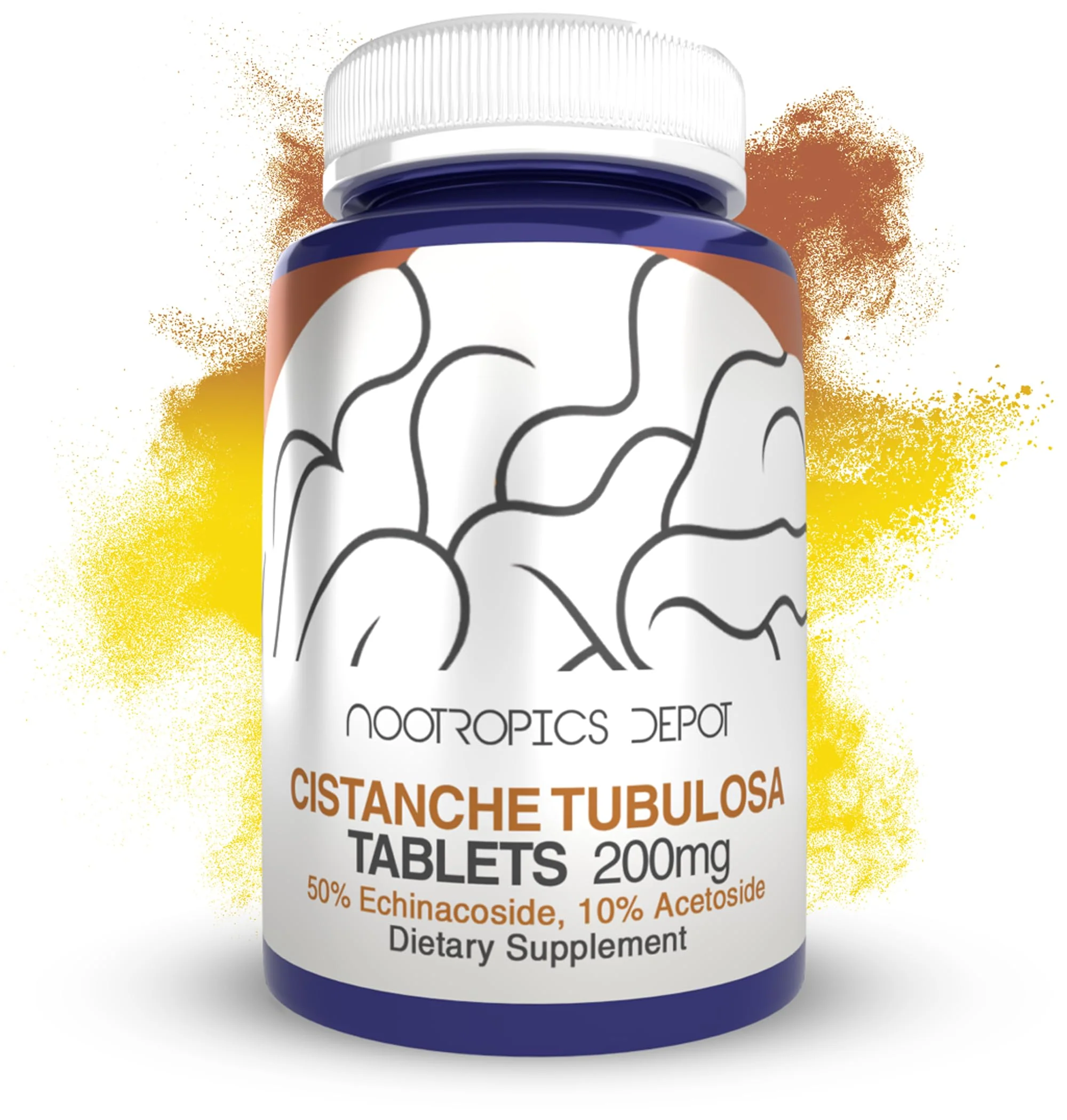 Nootropics Depot Cistanche tubulosa Tablets | 200mg | 180 Count | Minimum 50% Echinacoside + 10% Acetoside (Verbascoside) | Promotes Physical Strength and Energy | Promotes Vitality - Image 2