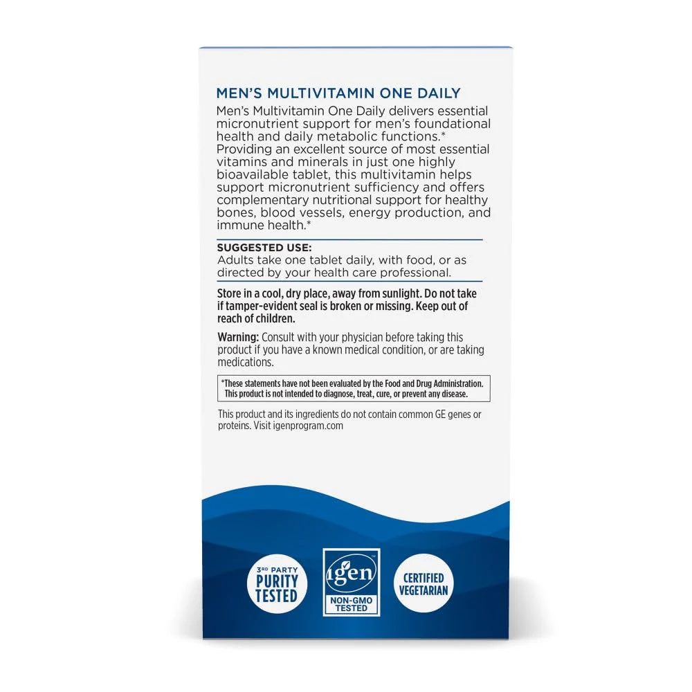 Nordic Naturals Men’s Multivitamin One Daily - Bone, Energy, & Blood-Vessel Support - Immunity Supplement - 20 Essential Nutrients - 30 Tablets - 30 Servings - Image 7