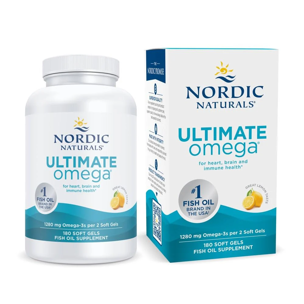 Nordic Naturals Ultimate Omega, Lemon Flavor - 180 Soft Gels - 1280 mg Omega-3 - High-Potency Fish Oil with EPA & DHA - Promotes Brain & Heart Health - Non-GMO - 90 Servings - Image 2